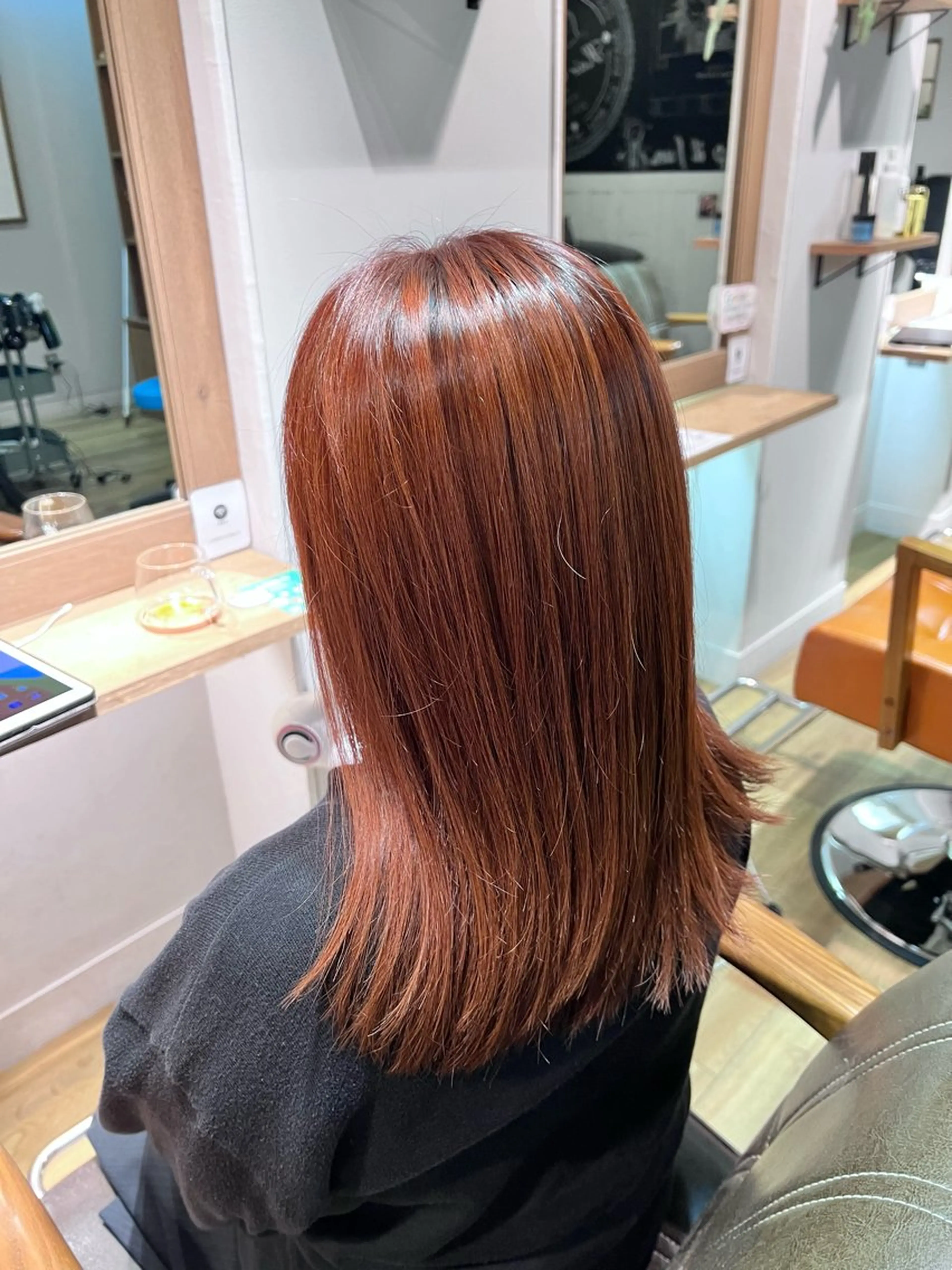ロング カラー ヘアカラー トリートメント ツキダテ ユイのヘアスタイル