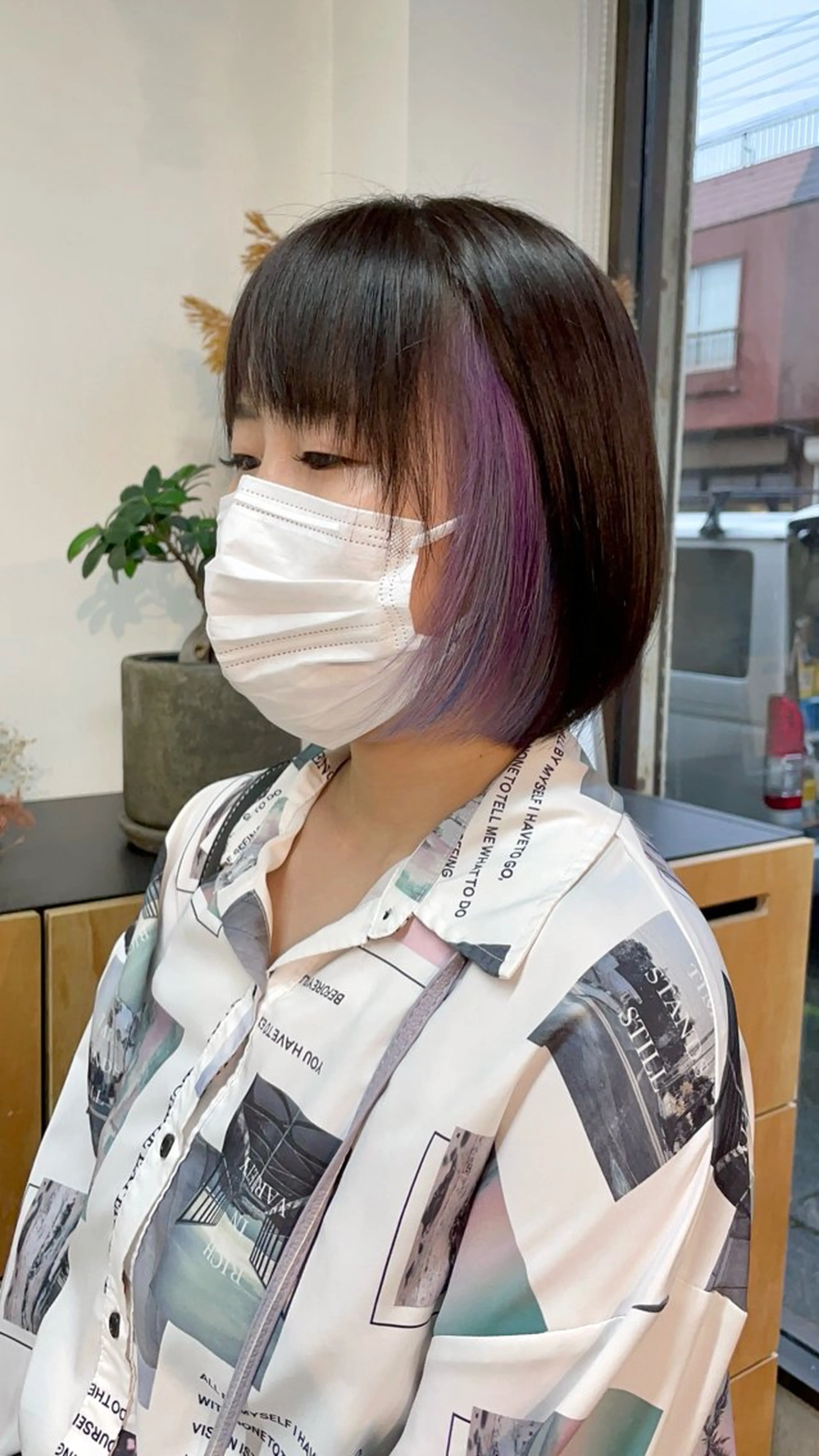 ショート パープルカラー ヘアカラー 🎨カラー専門家🎨 チャーリーのヘアスタイル