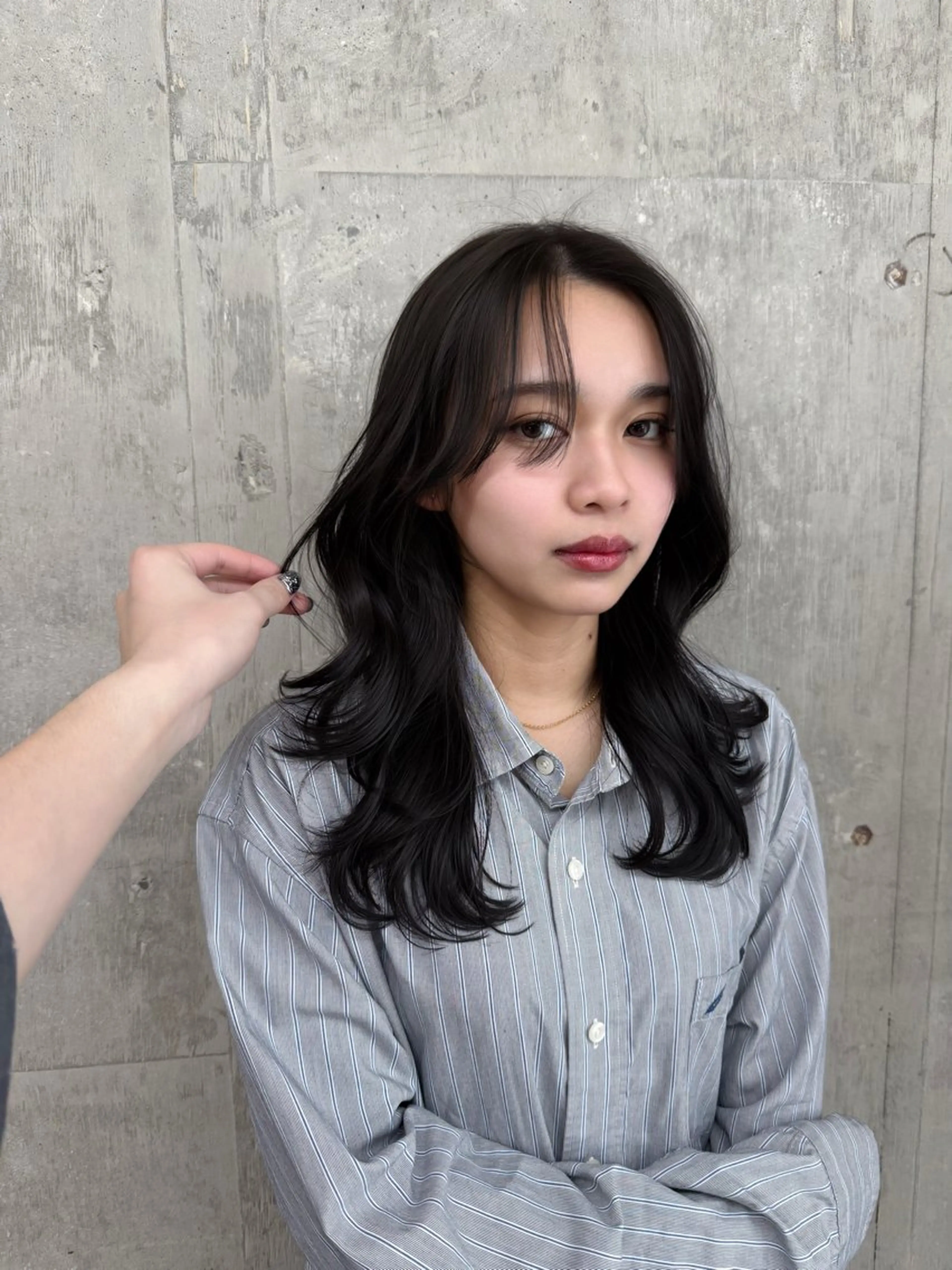 セミロング カラー 透明感カラー グレージュ 顔周りカット 髪質改善 レイヤーカット カット ヘアカラー トリートメント SOYON 名駅2号店所属・髪質改善カラー🦋 レイヤー/ナカネのヘアスタイル