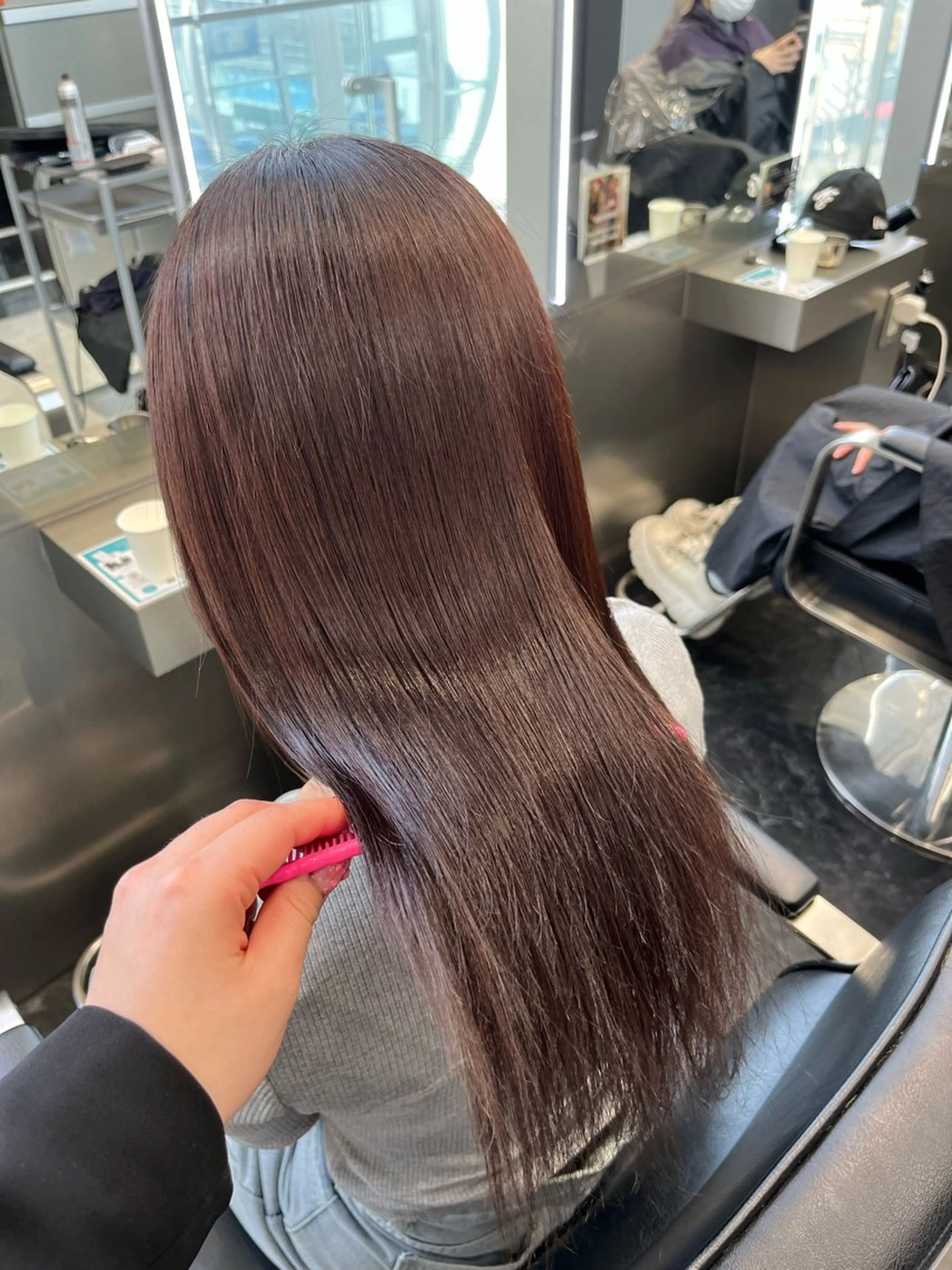 セミロング カラー ヘアアレンジ 髪質改善 トリートメント トリートメント ハイトーン/透明感 髪質改善/rinaのヘアスタイル