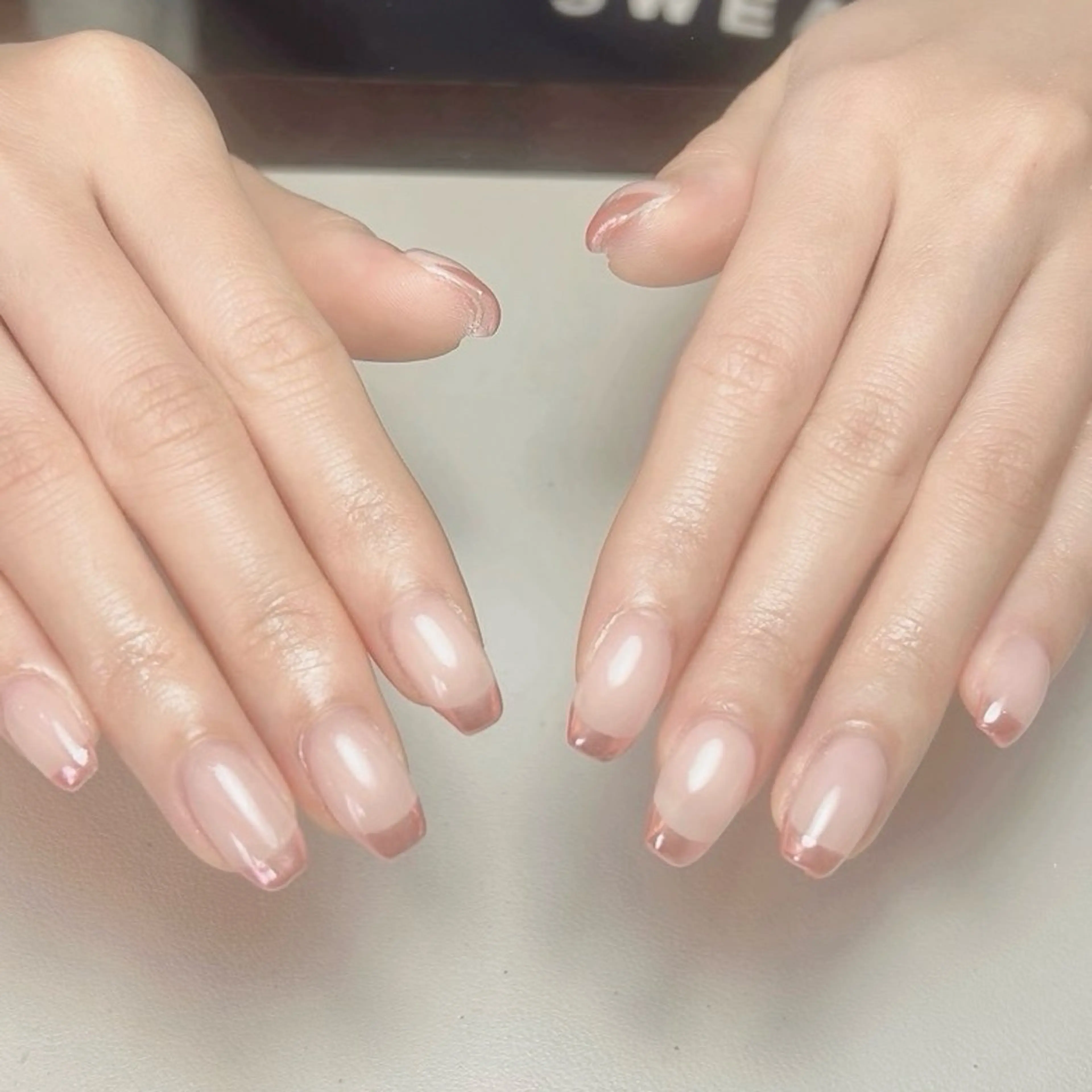 🎀⋆˚࿔フレンチネイル【ミラーまたは2色フレンチ】🌟⋆꙳の写真