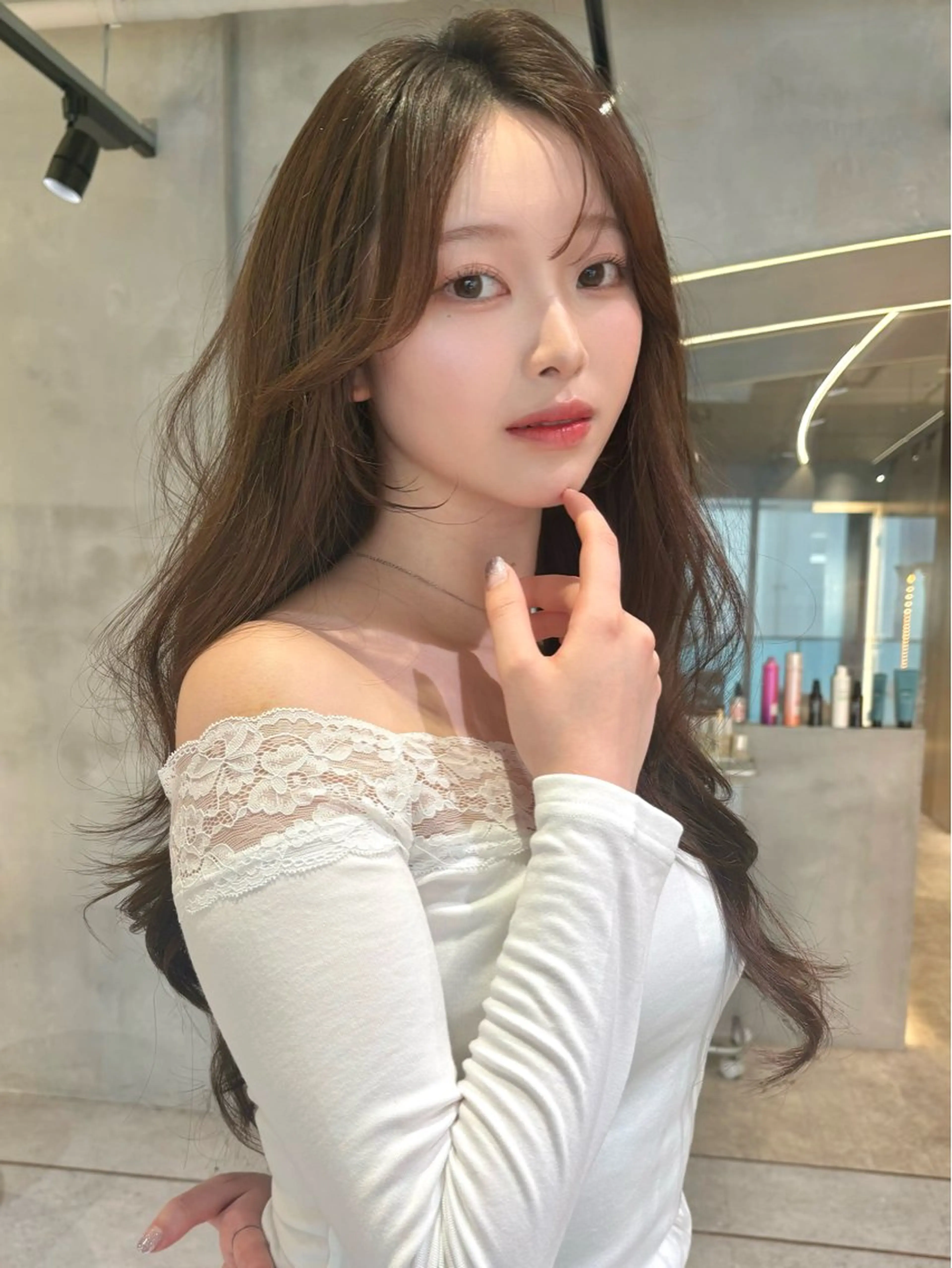ロング カラー カット ヘアカラー トリートメント 仙台Ｉ韓国レイヤー Ｉ髪質改善Ｉ伊藤拓海のヘアスタイル