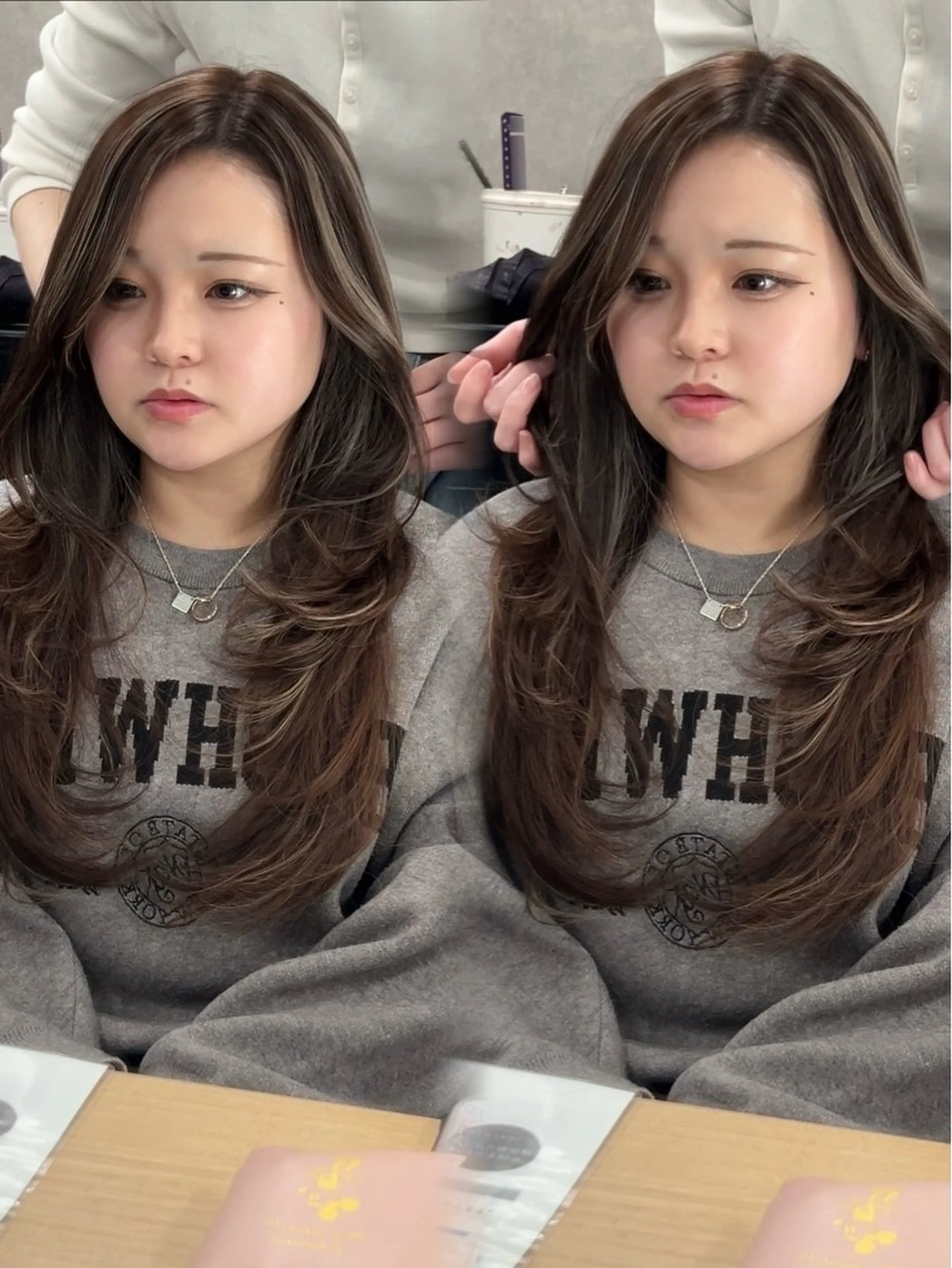 ミディアム 横坂 菜々子のヘアスタイル