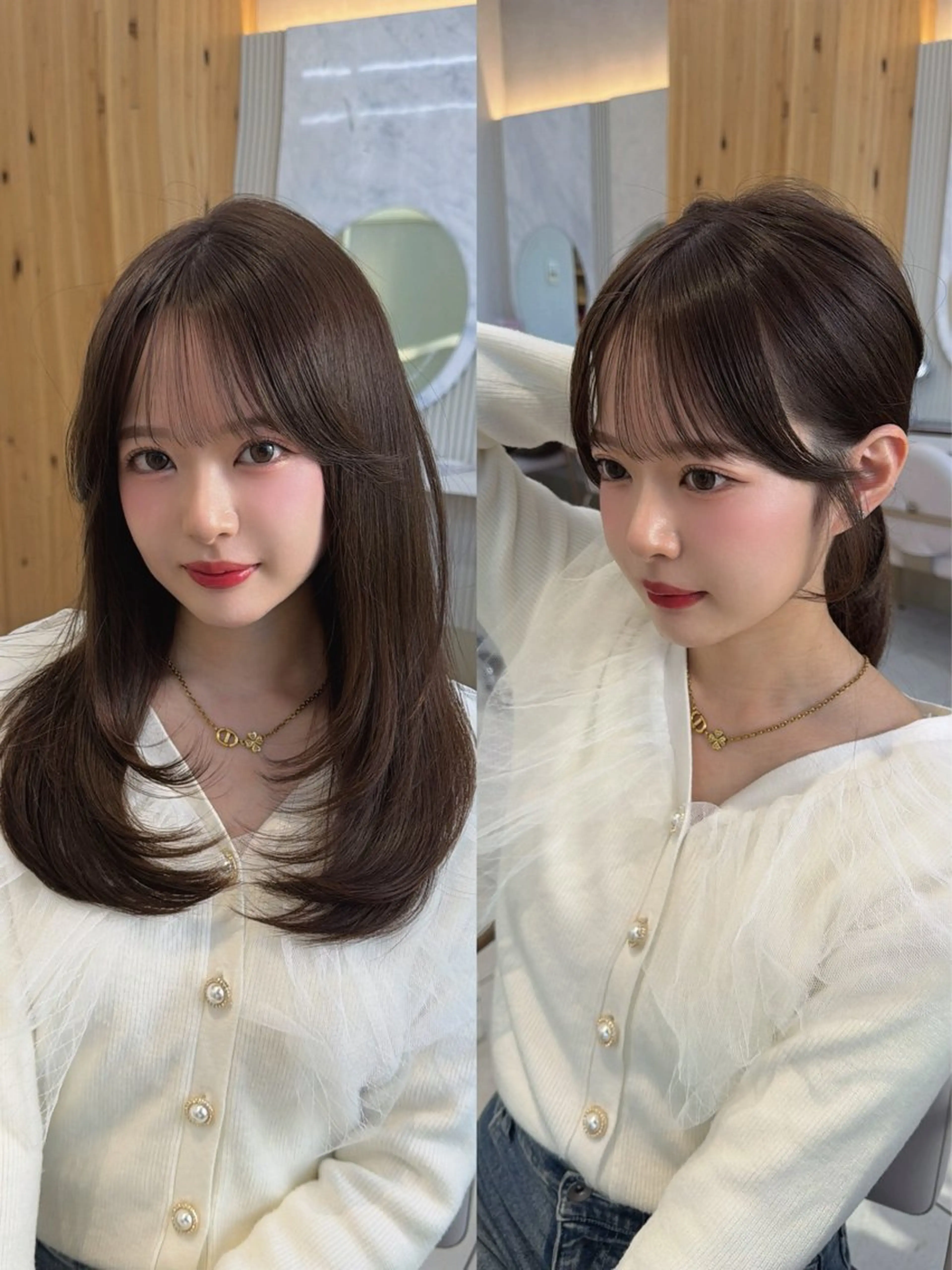 セミロング カット ヘアカラー トリートメント レイヤー/顔周り /透明感/TAKUのヘアスタイル