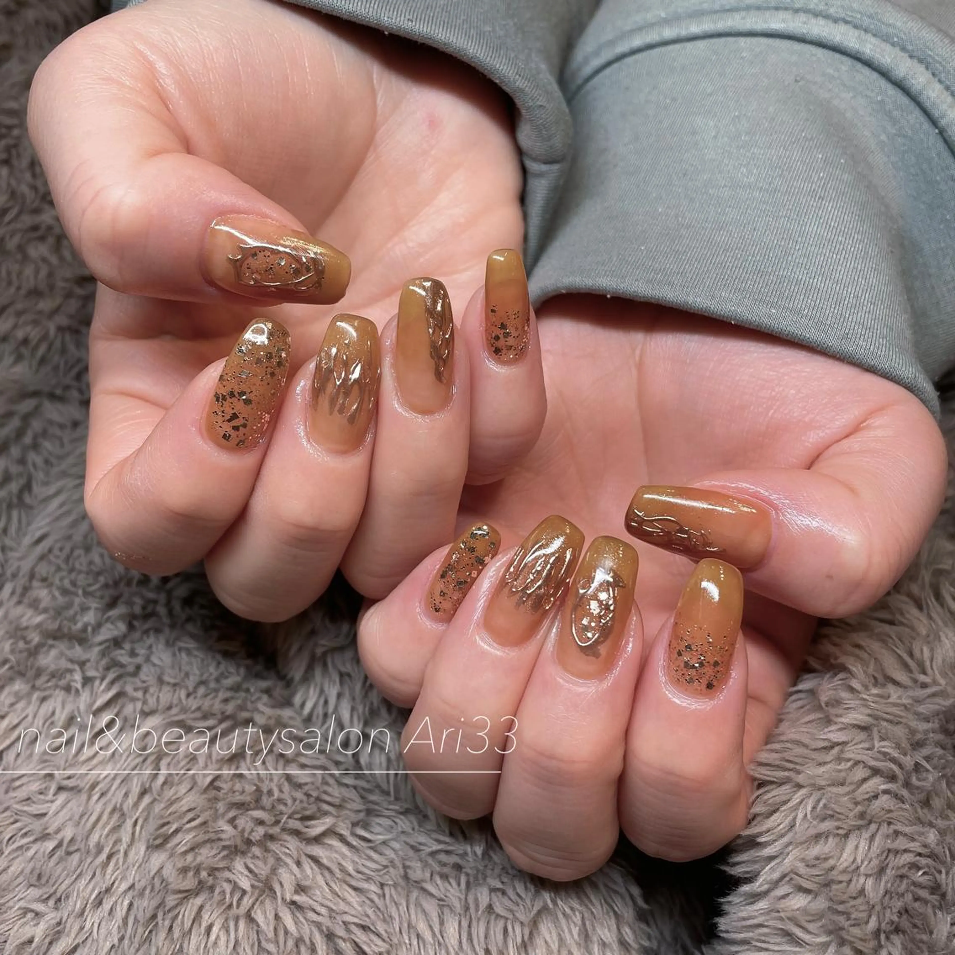 ネイル ニュアンスネイル ハンドネイル プライベートサロン Ari33nailのネイルデザイン