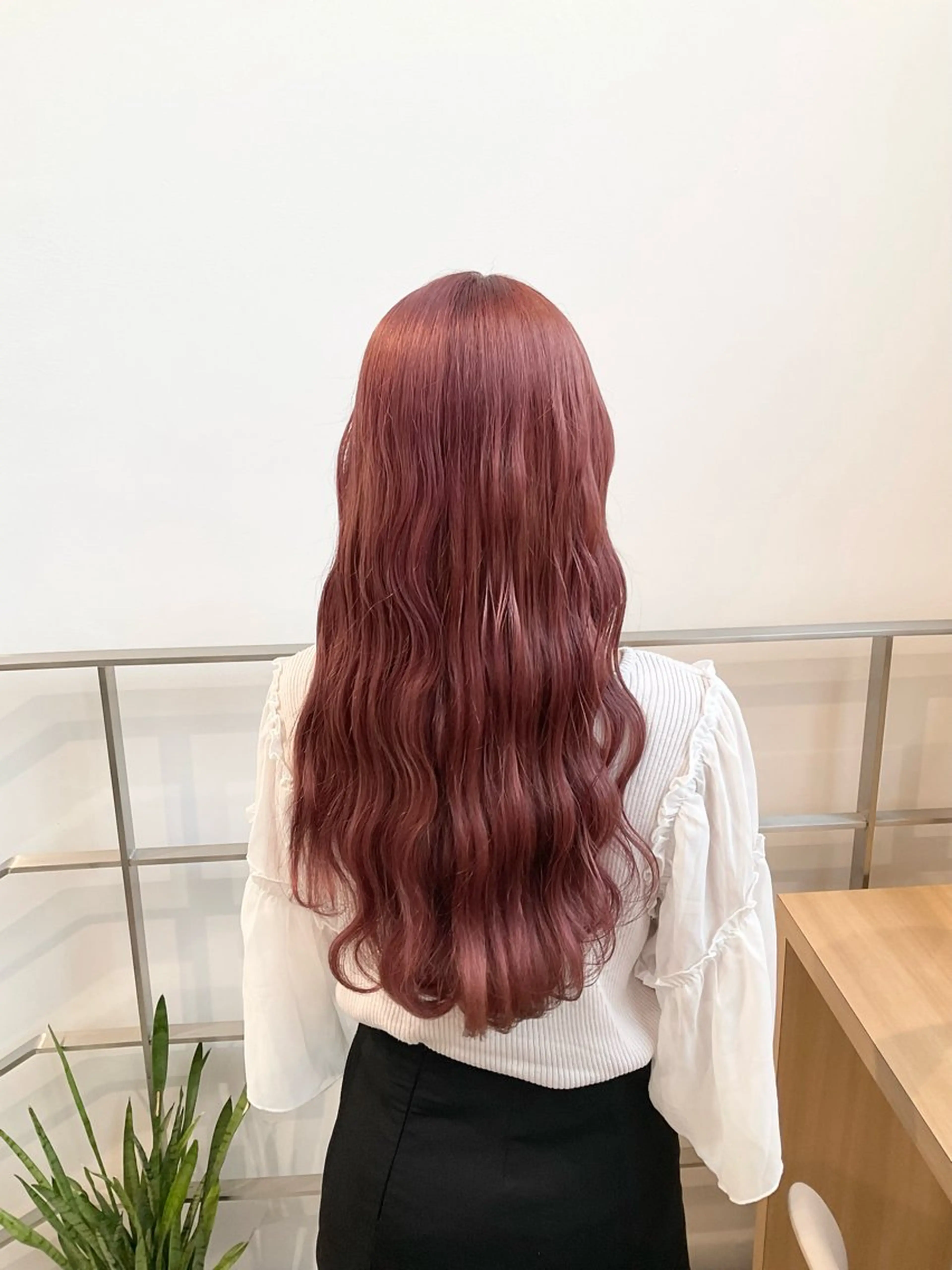 ロング ピンクラベンダー ヘアカラー トリートメント ヘアセット yoshi ☆のヘアスタイル