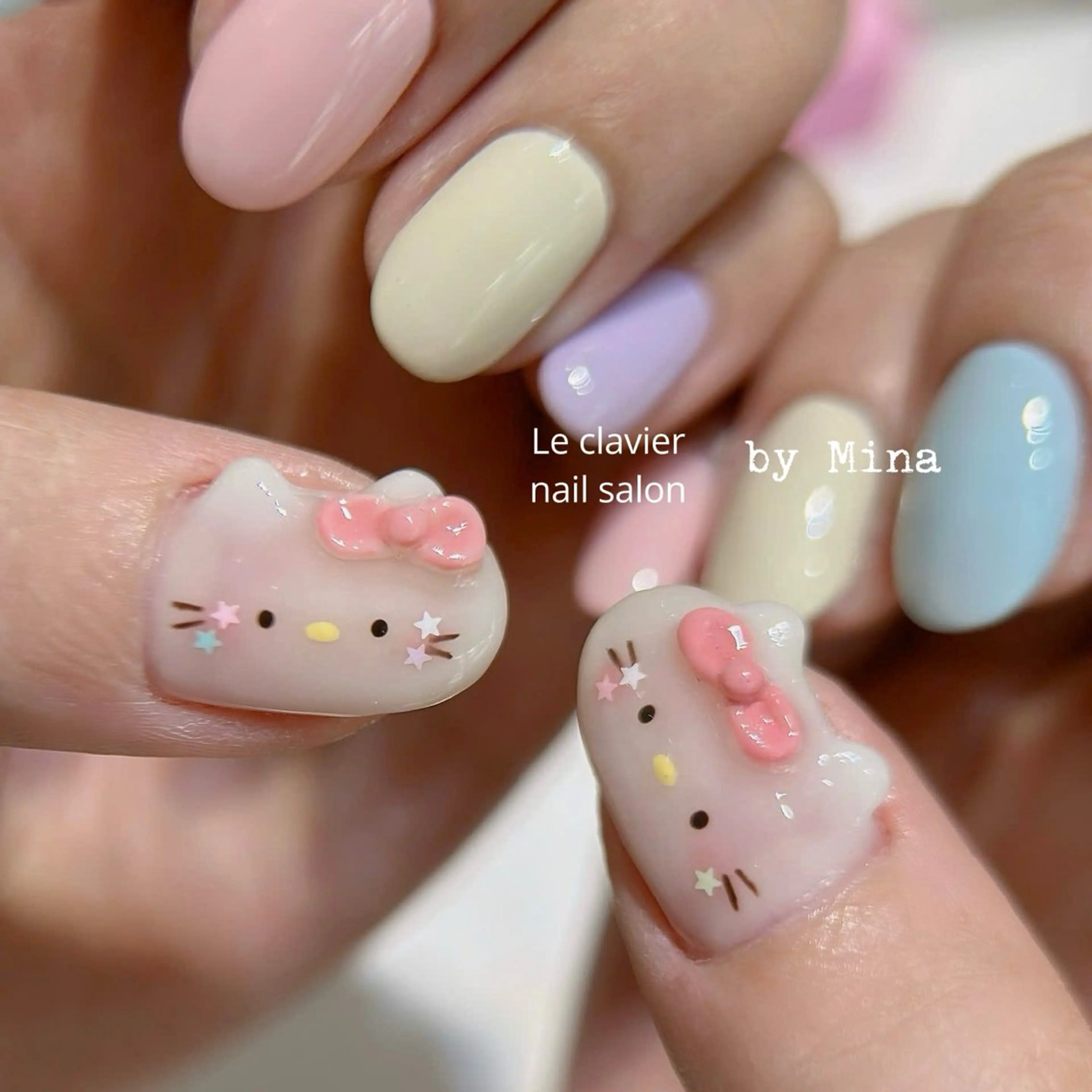 ネイル アートネイル 長さ出し ジェルネイル パラジェル スカルプネイル Mina Nailのネイルデザイン