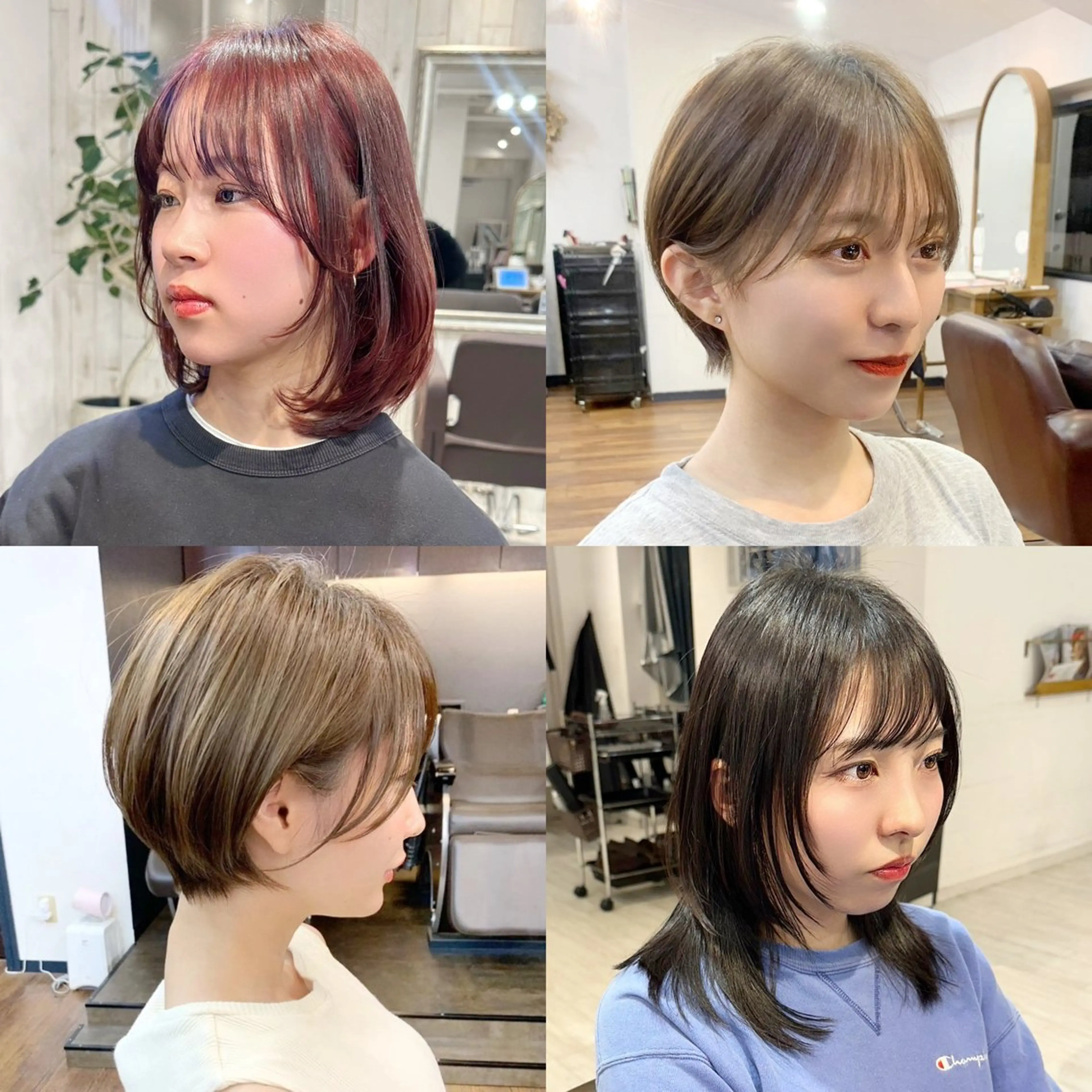 ミディアム 縮毛矯正/ショート/ レイヤー/畑中正敏のヘアスタイル