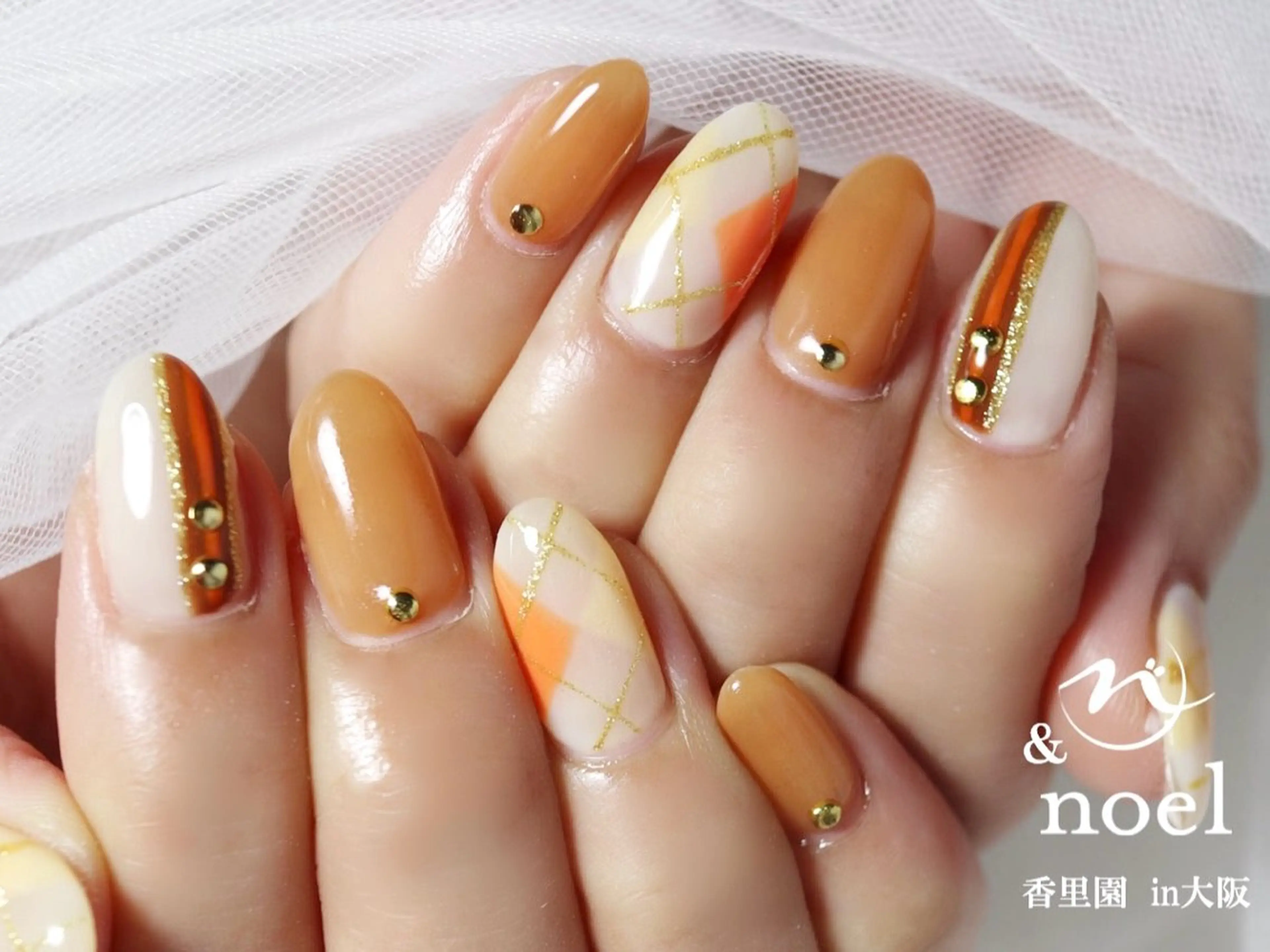 ネイル ブラウン 冬ネイル ハンドネイル Nailsalon ＆Noelのネイルデザイン