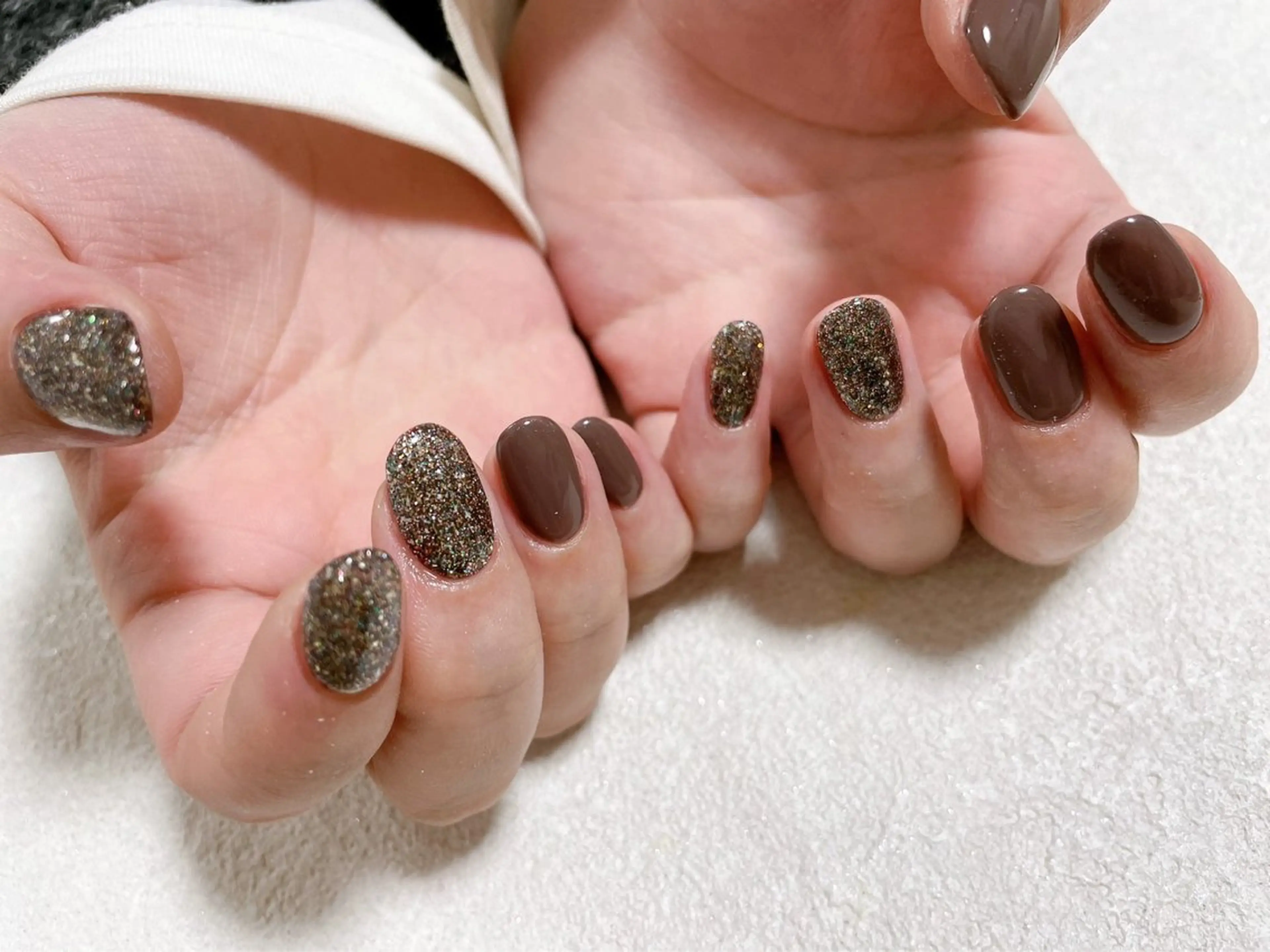 ネイル ジェルネイル 韓国ネイル ラメ(グリッター) ワンカラーネイル パラジェル kikinail 溝の口のネイルデザイン