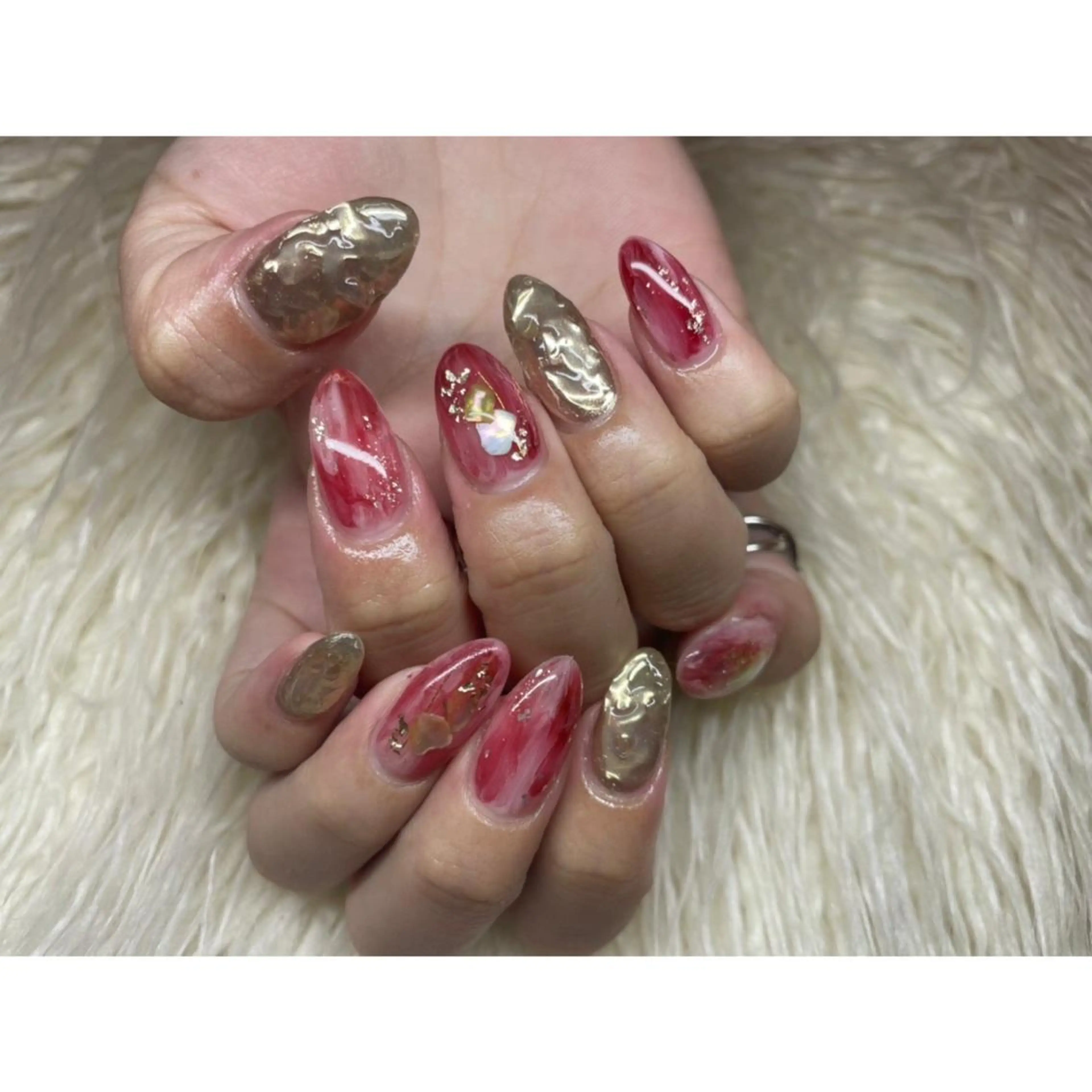 ネイル ボルドー ニュアンスネイル ハンドネイル フットネイル Nail salon LuaRのネイルデザイン