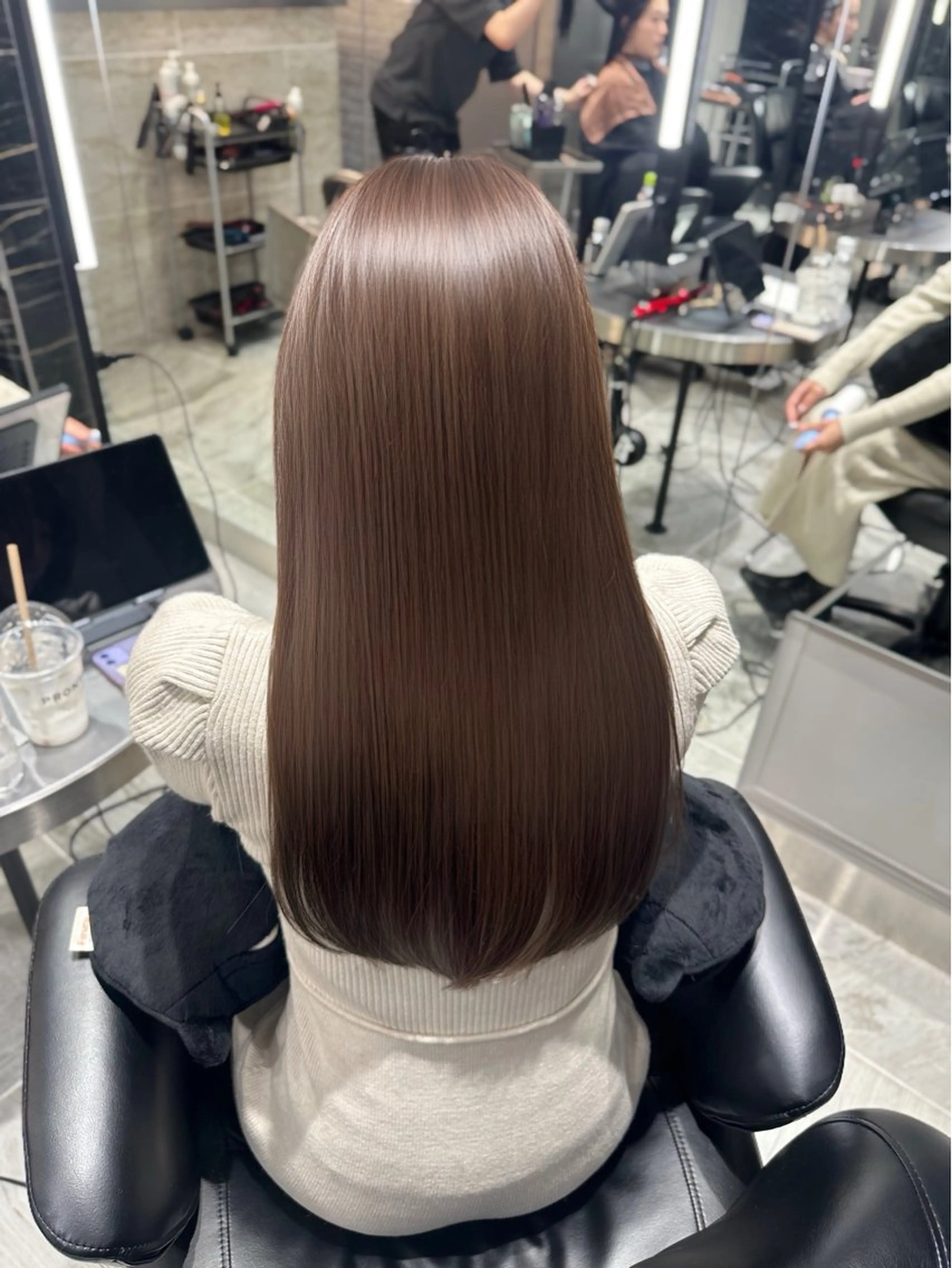 ロング カラー ベージュカラー カット ヘアカラー トリートメント 髪質改善/韓国/艶髪 RISA🎀のヘアスタイル