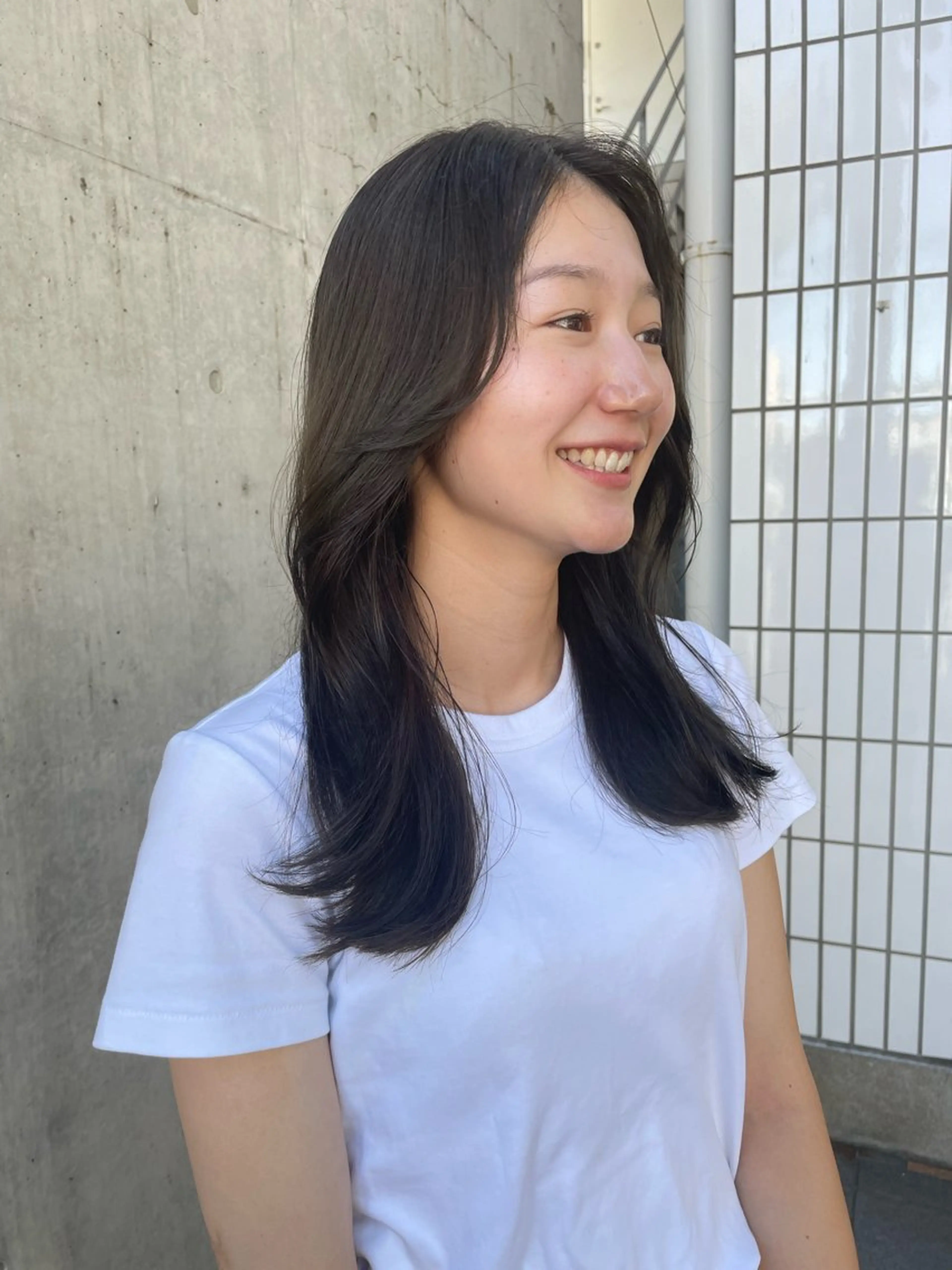 セミロング カラー ハットリ /北習志野のヘアスタイル