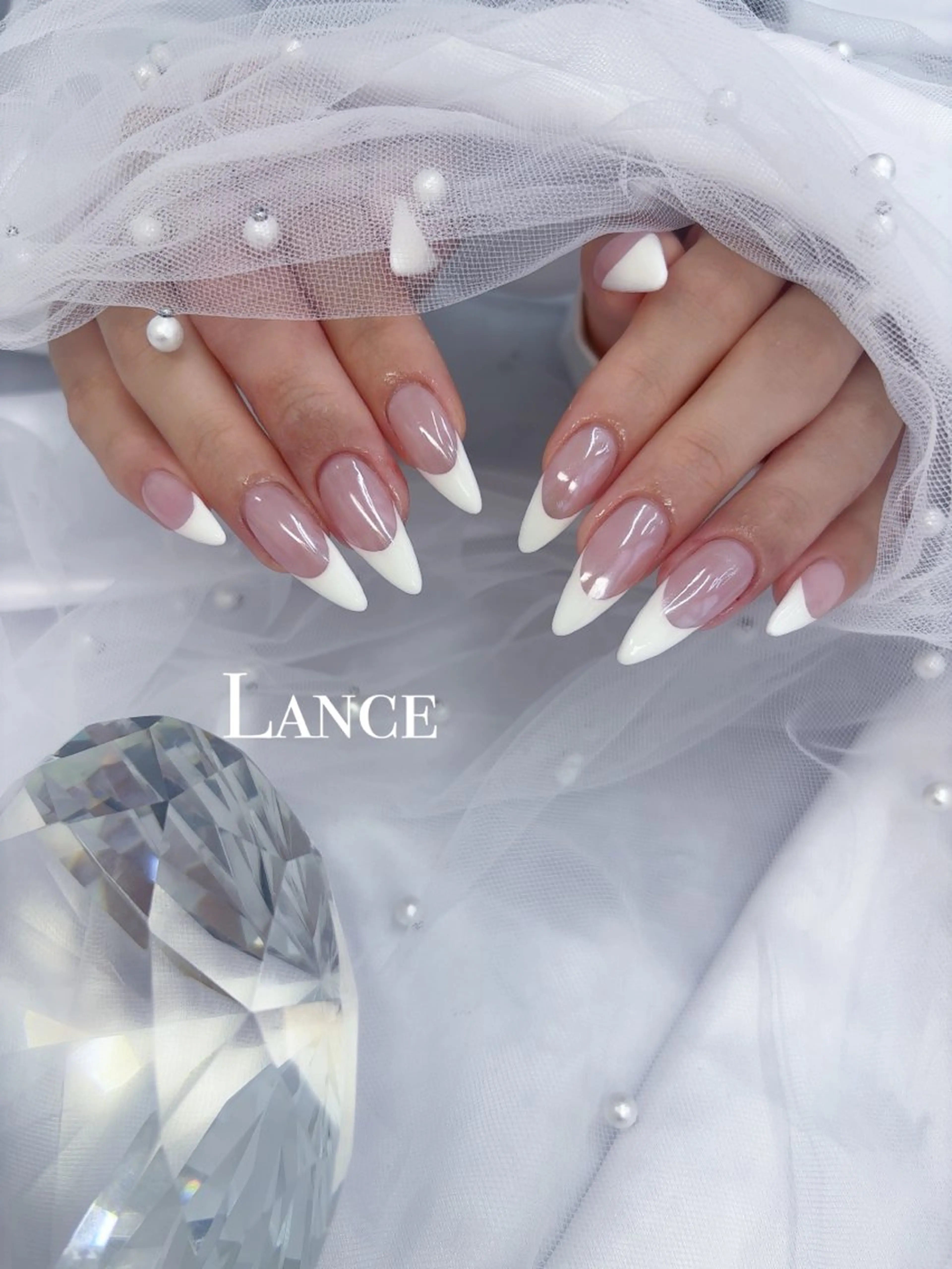 ネイル キラキラネイル 韓国ネイル ワンカラーネイル 春ネイル ワンホンネイル ハンドネイル Lance nailのネイルデザイン