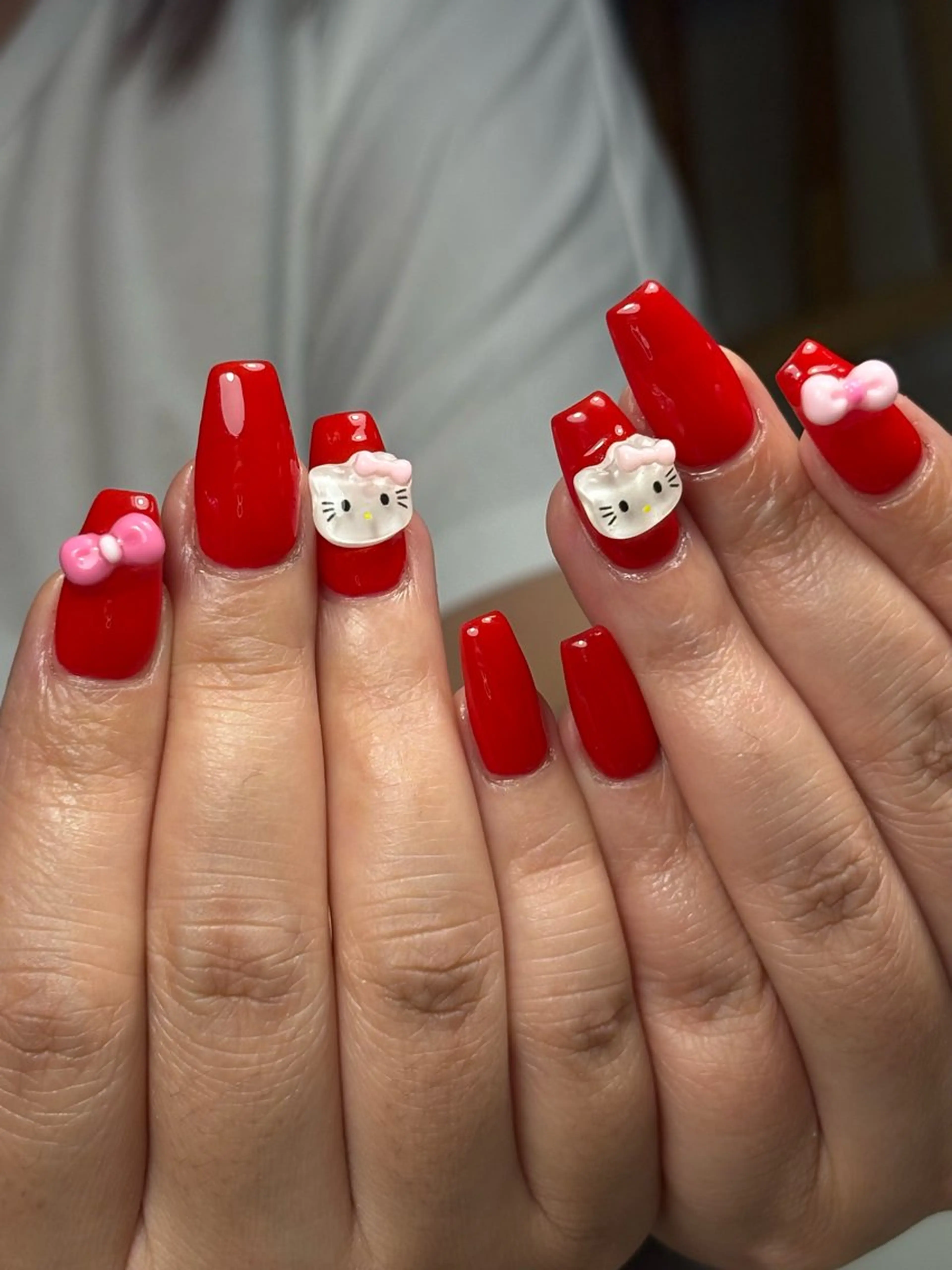 セミロング ハンドネイル めぐみのネイルサロン スタッフ練習のネイルデザイン