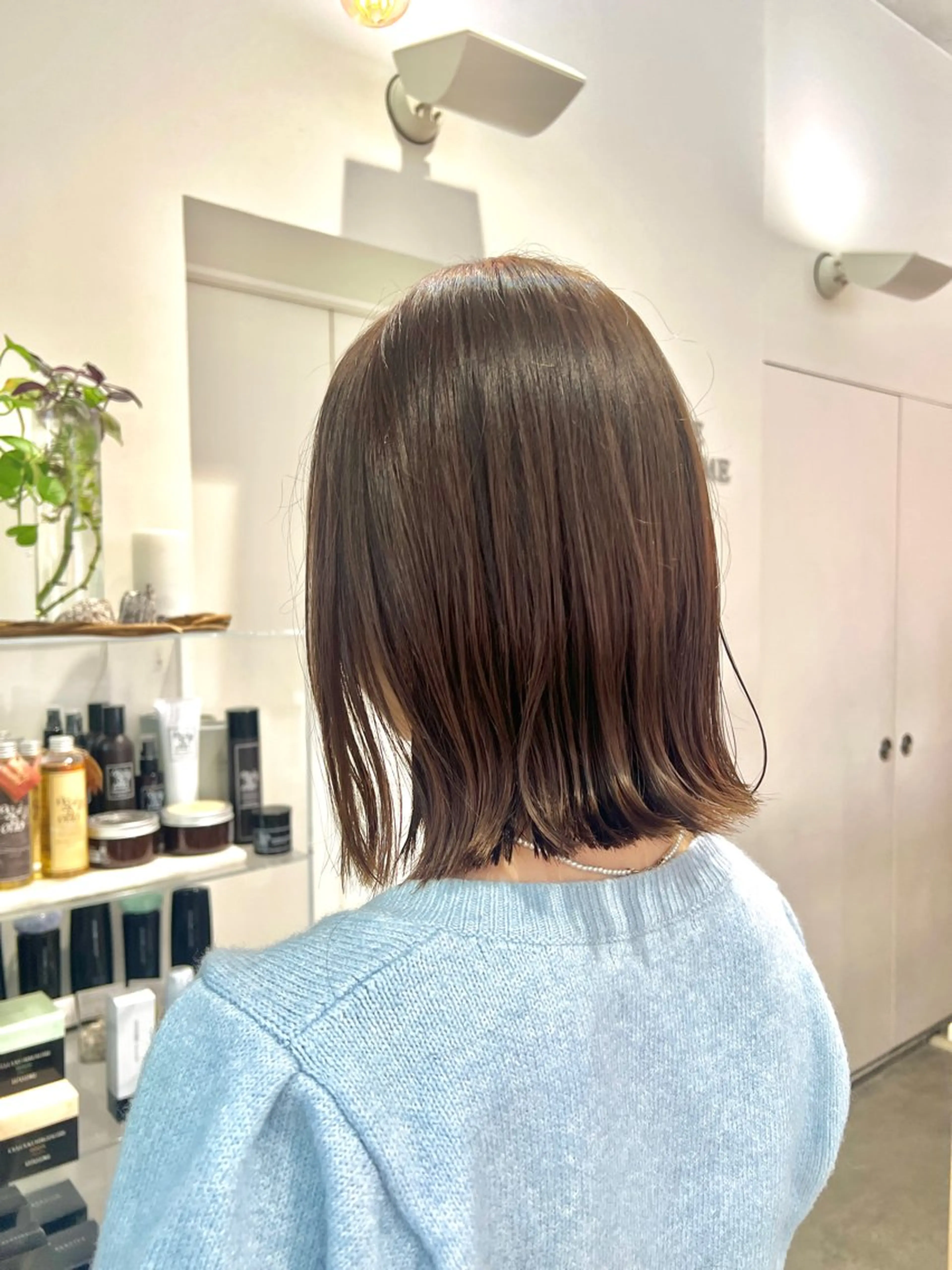 ミディアム カラー ブラウンカラー 🌷ショートレイヤー ヘッドスパ🌷鈴木のヘアスタイル