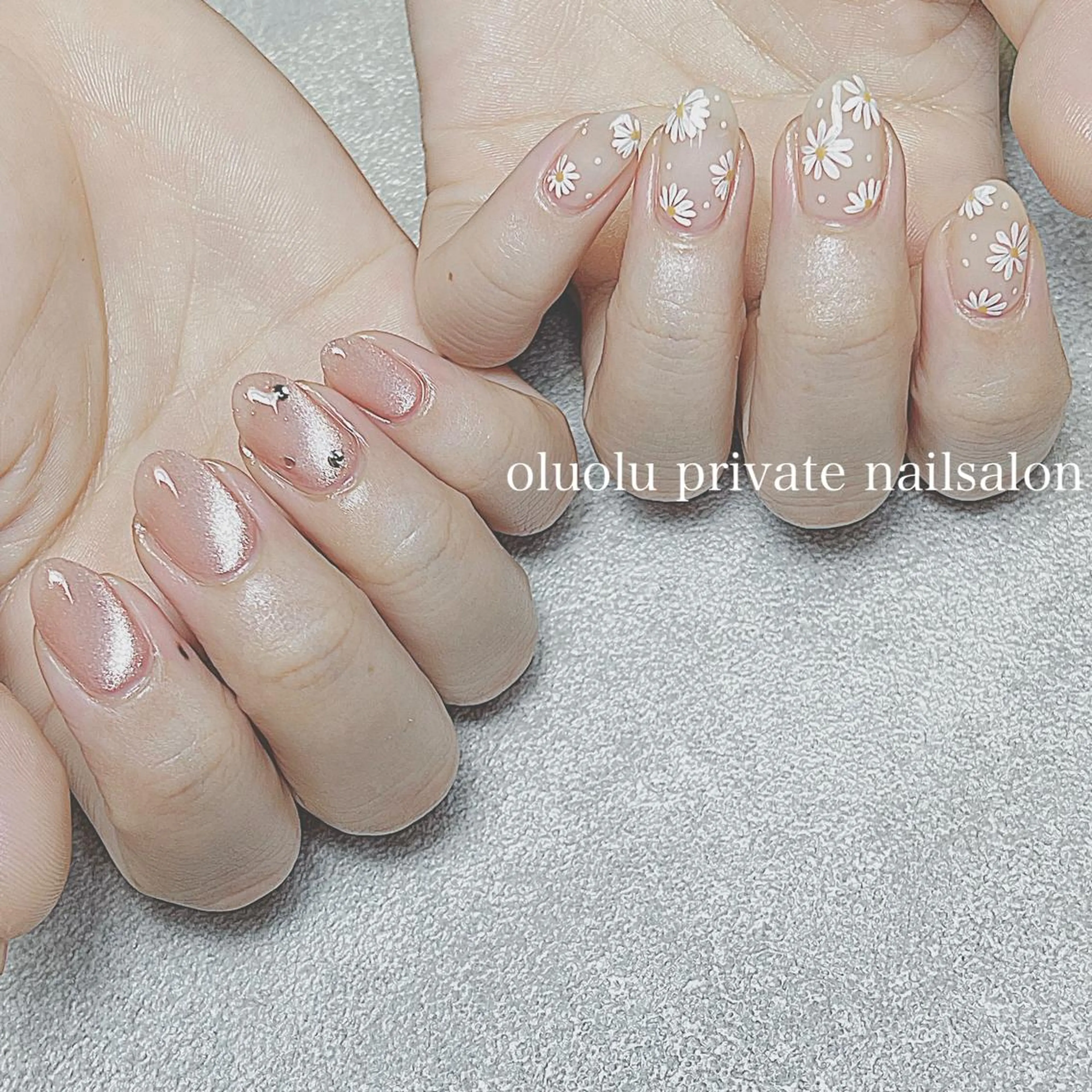 ネイル アートネイル フラワーネイル フットネイル マグネットネイル ニュアンスネイル ハンドネイル 大村 紬華のネイルデザイン