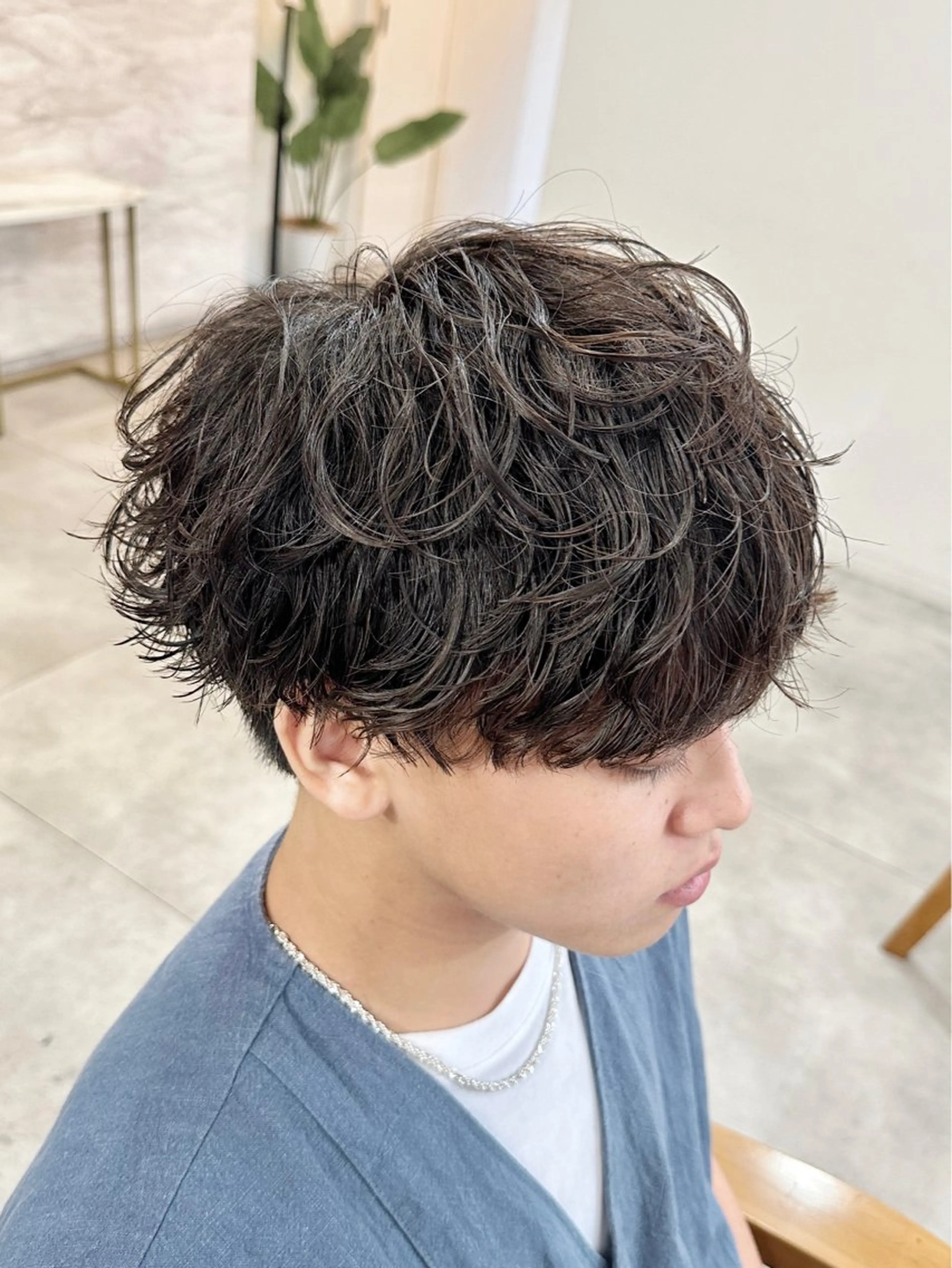 パーマ メンズ メンズパーマ 波巻きパーマ カット パーマ メンズパーマ/新宿/ サイカショウイチのヘアスタイル