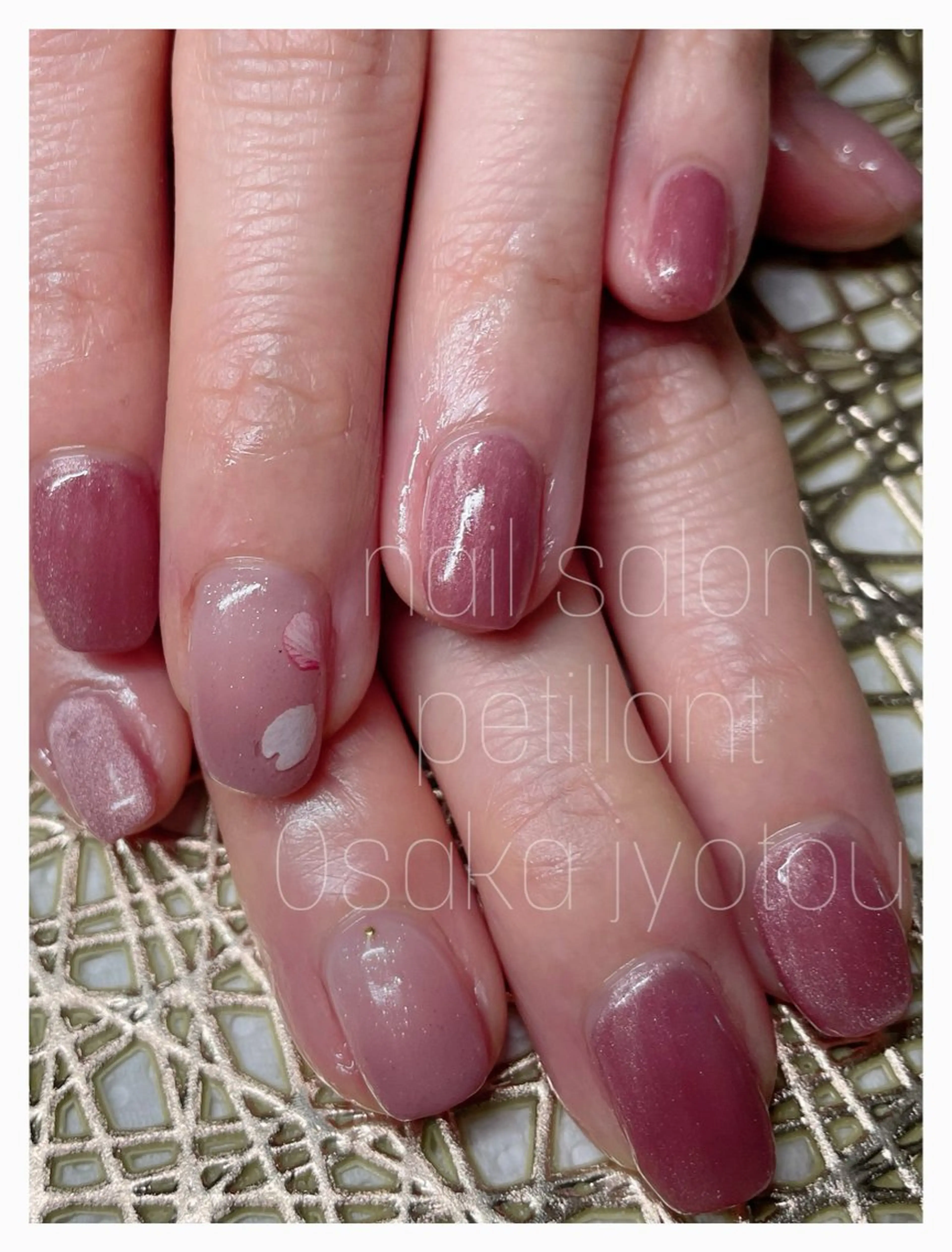 ネイル 桜ネイル グラデーション nail salon petillantのネイルデザイン