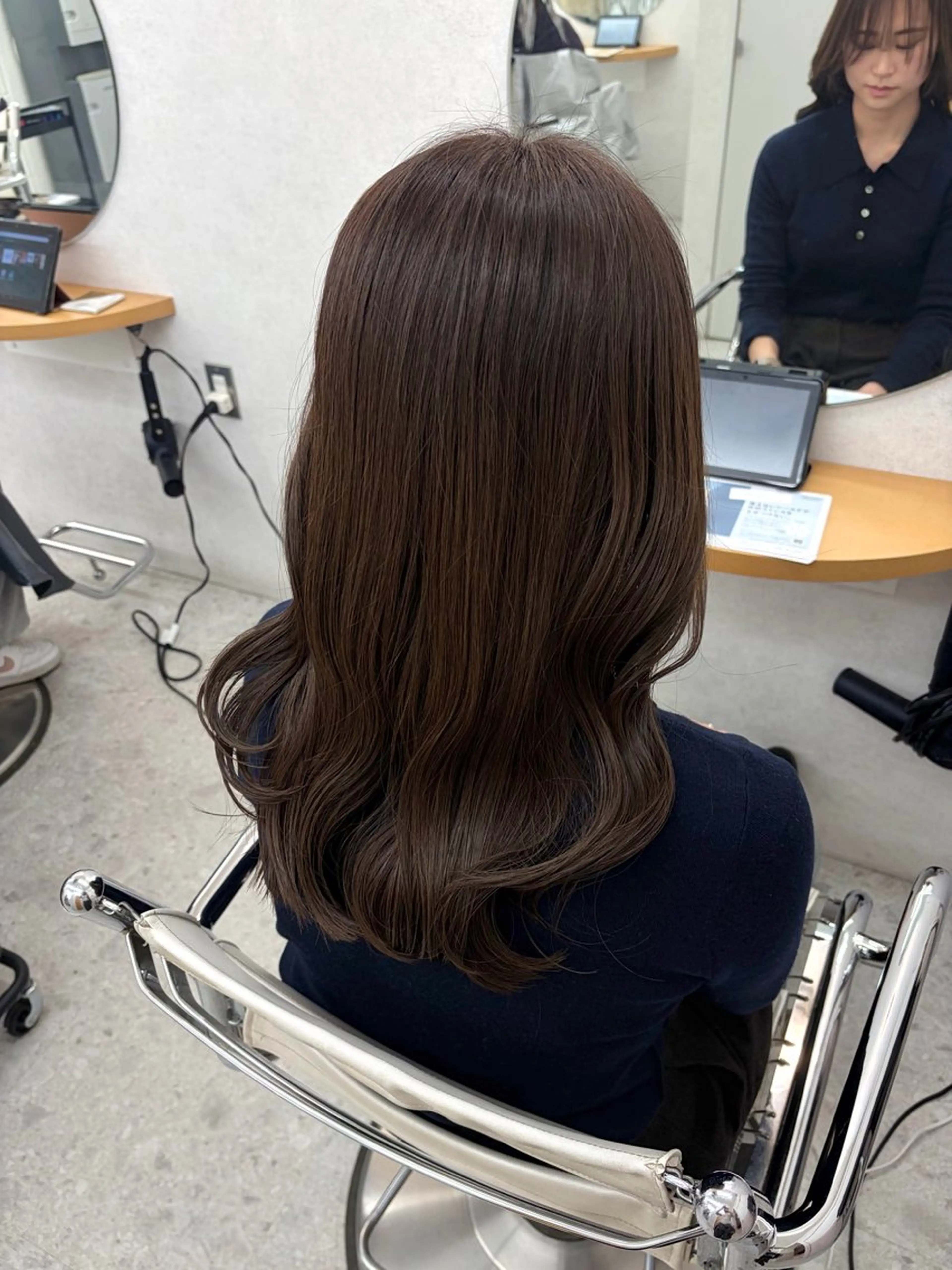 ミディアム ヘアカラー トリートメント リン🔔ボブ cut 柔らかベージュ🤎のヘアスタイル