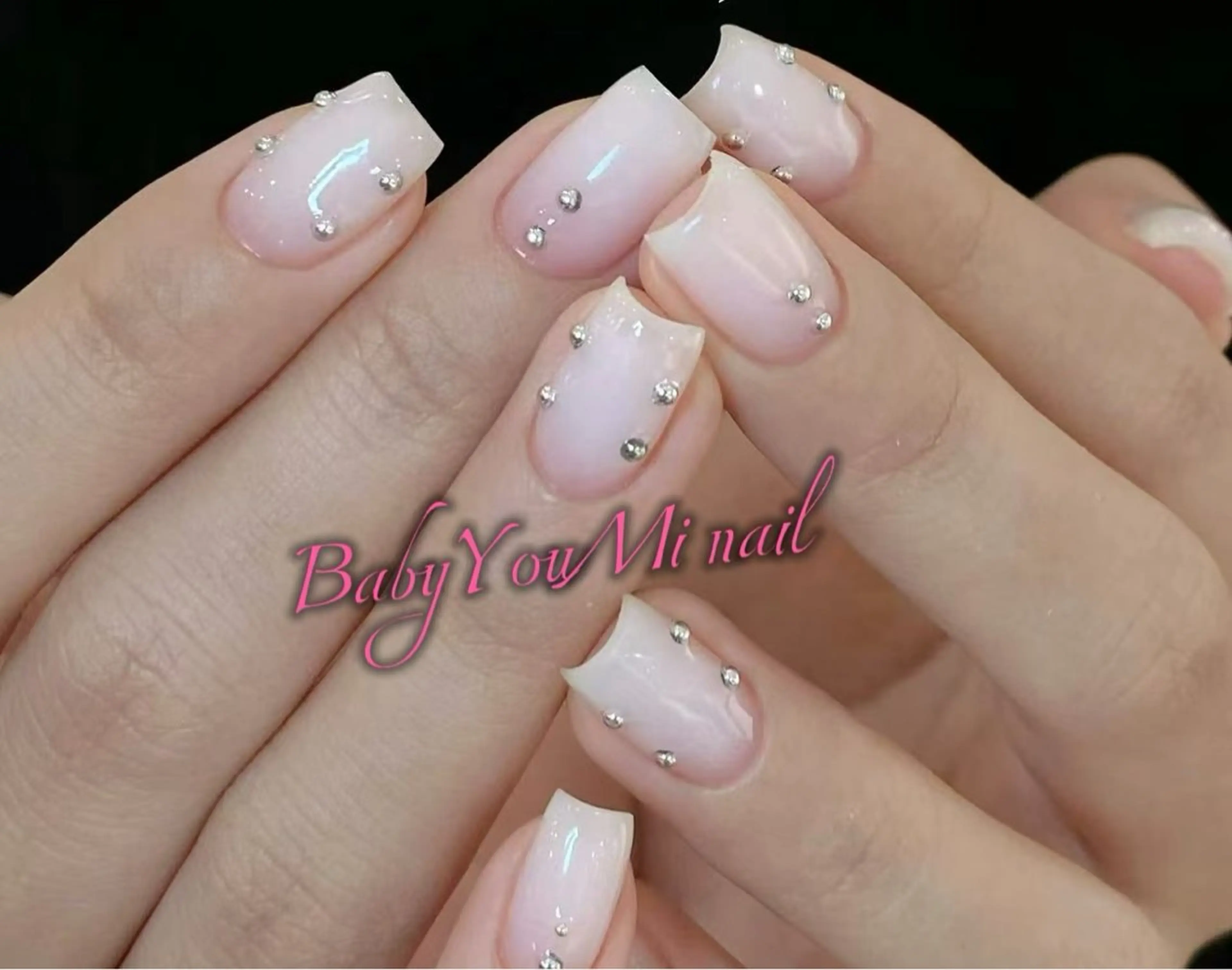 ネイル オーロラネイル 成人式 フットネイル フレンチネイル ジェルネイル ハンドネイル BabyYouMi nailのネイルデザイン