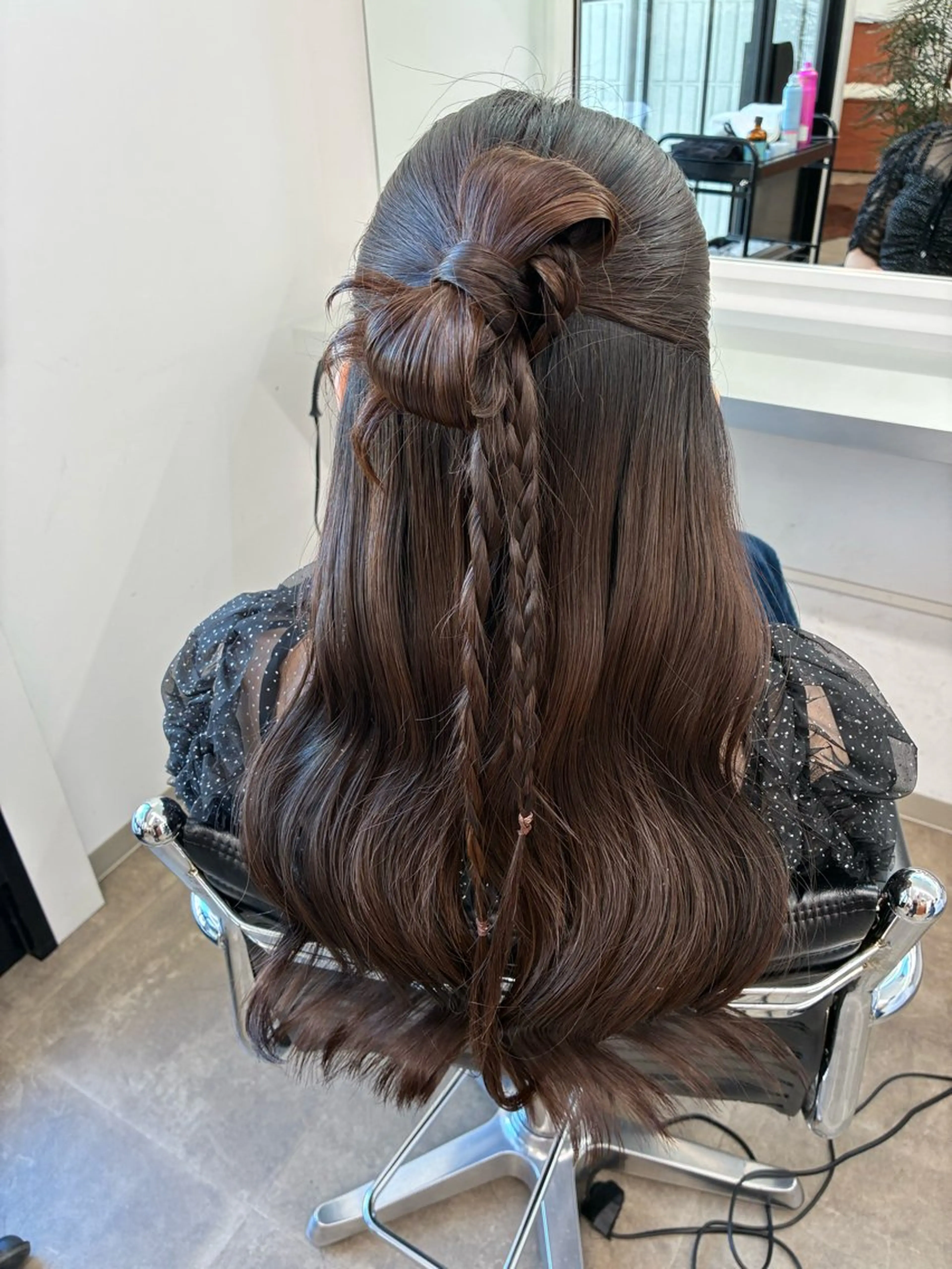 ロング ヘアアレンジ ハーフアップ ヘアセット ENV船橋 櫻井ちののヘアスタイル