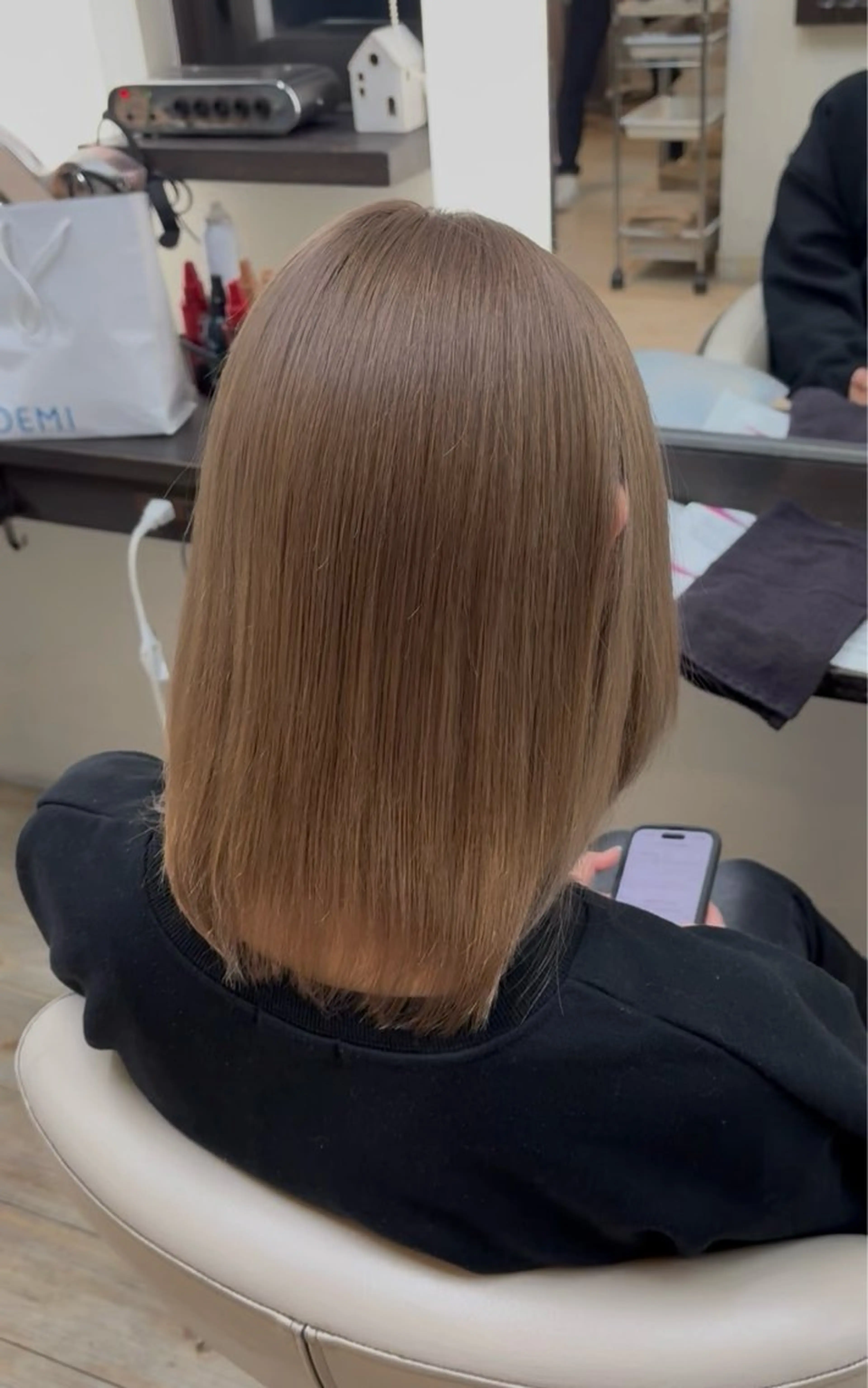 ミディアム カラー ヘアカラー ルプラボウ/ 聖花/透明感カラーのヘアスタイル