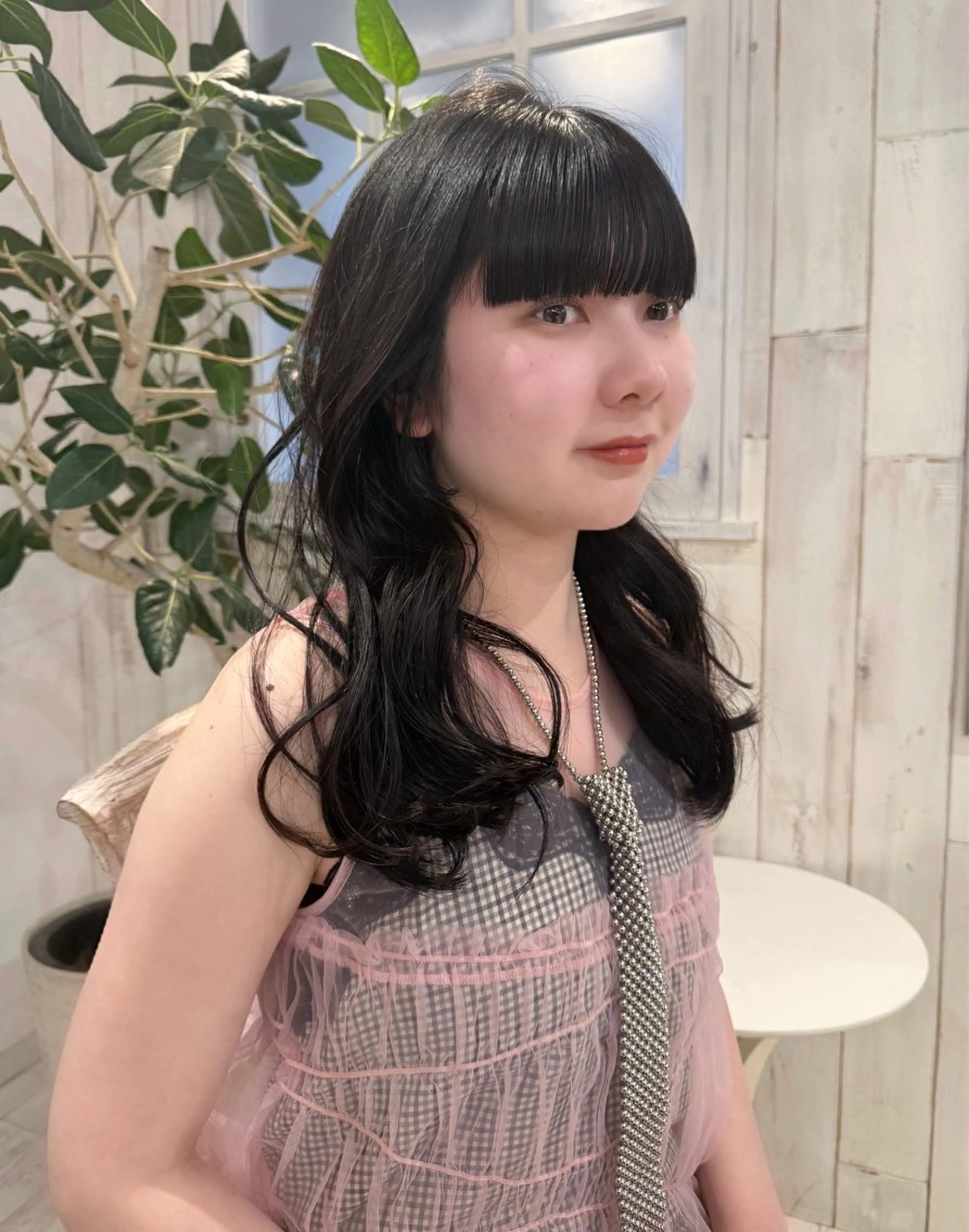 ロング カラー 黒髪 韓国ヘア 🎀華澄のヘアスタイル