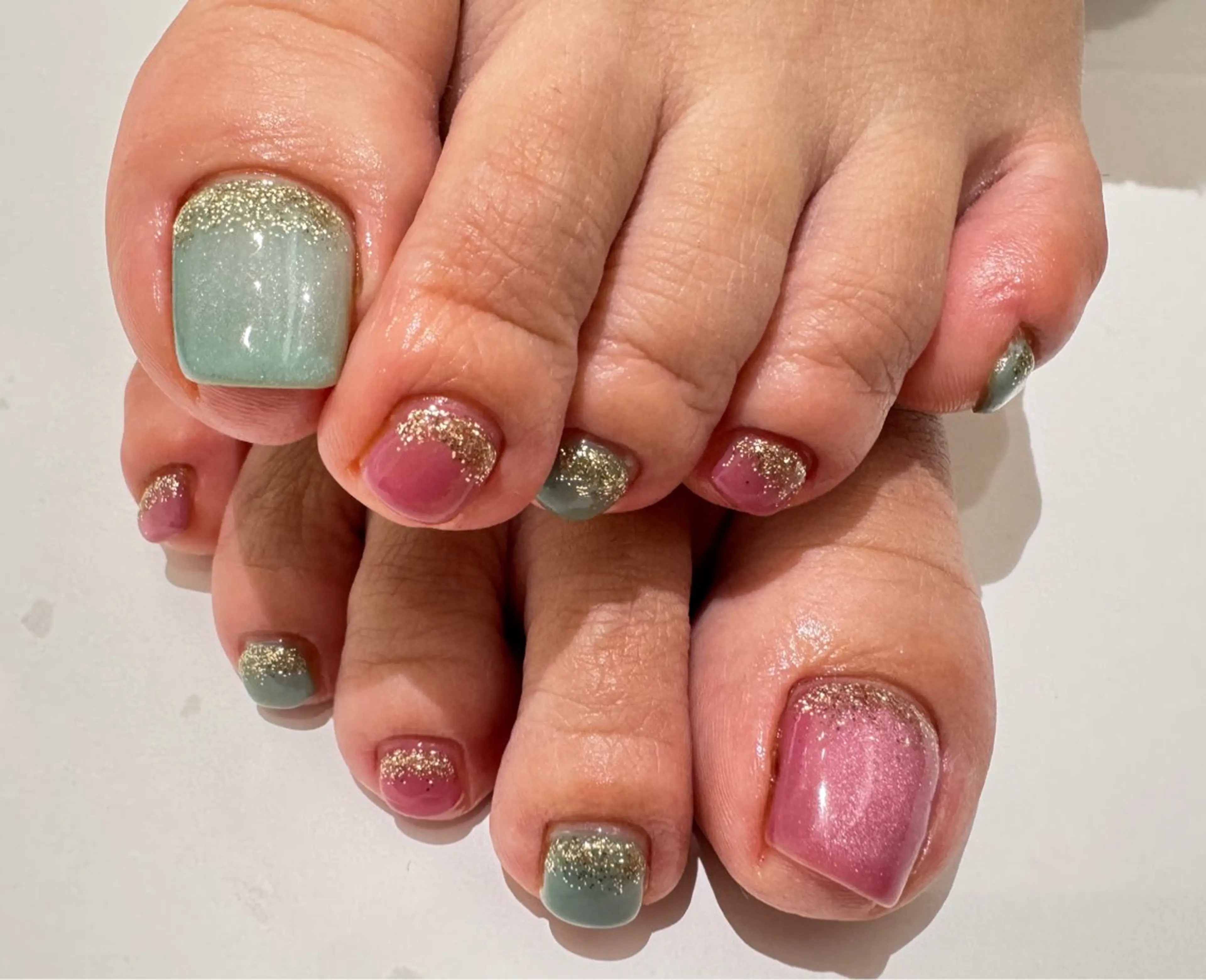 【オフ込】 🩵ワンカラー🩵＋アート2本🩵の写真