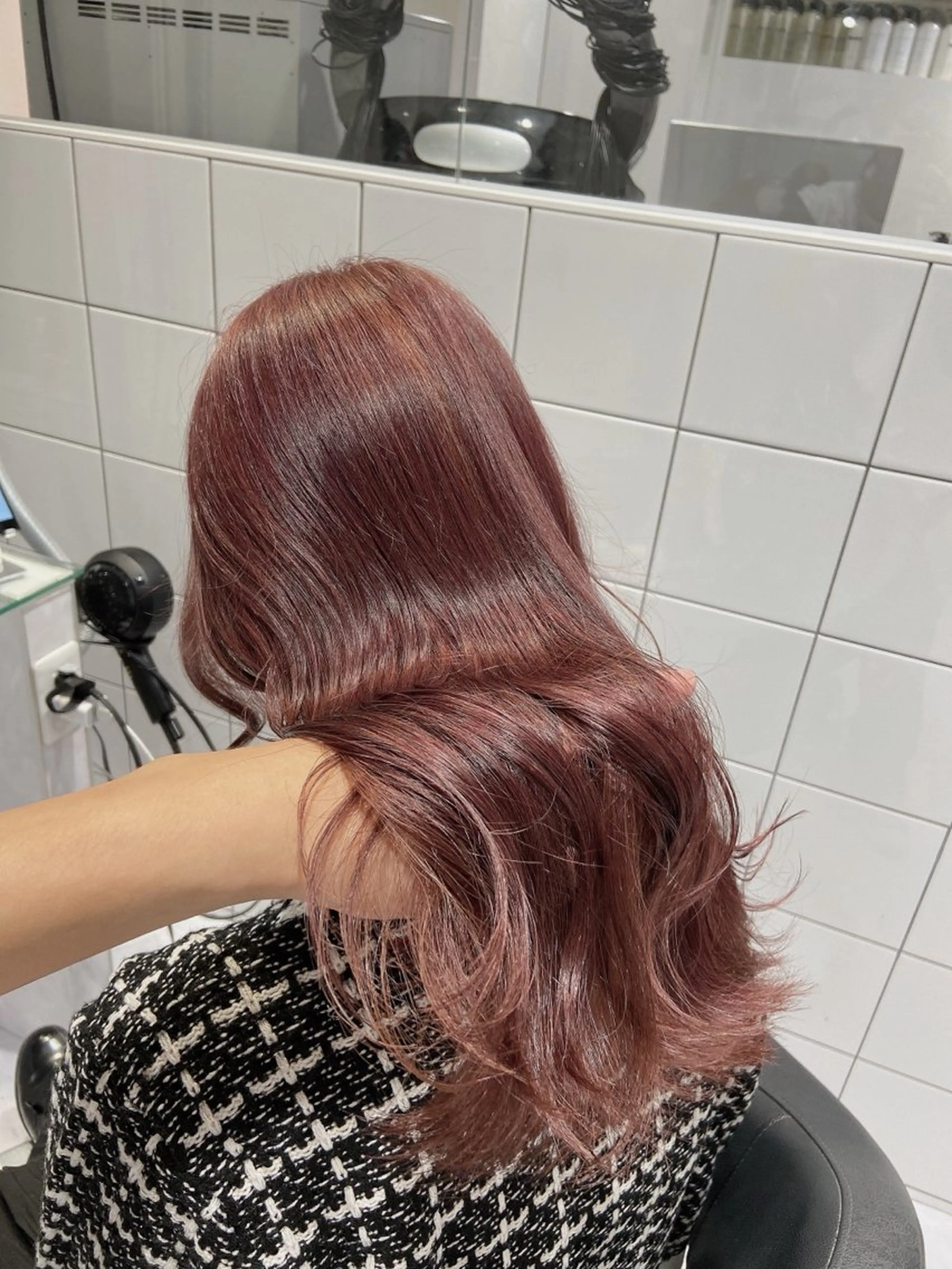 セミロング カラー ヘアカラー レイヤー✂︎赤み消し 髪質改善/井上健太のヘアスタイル