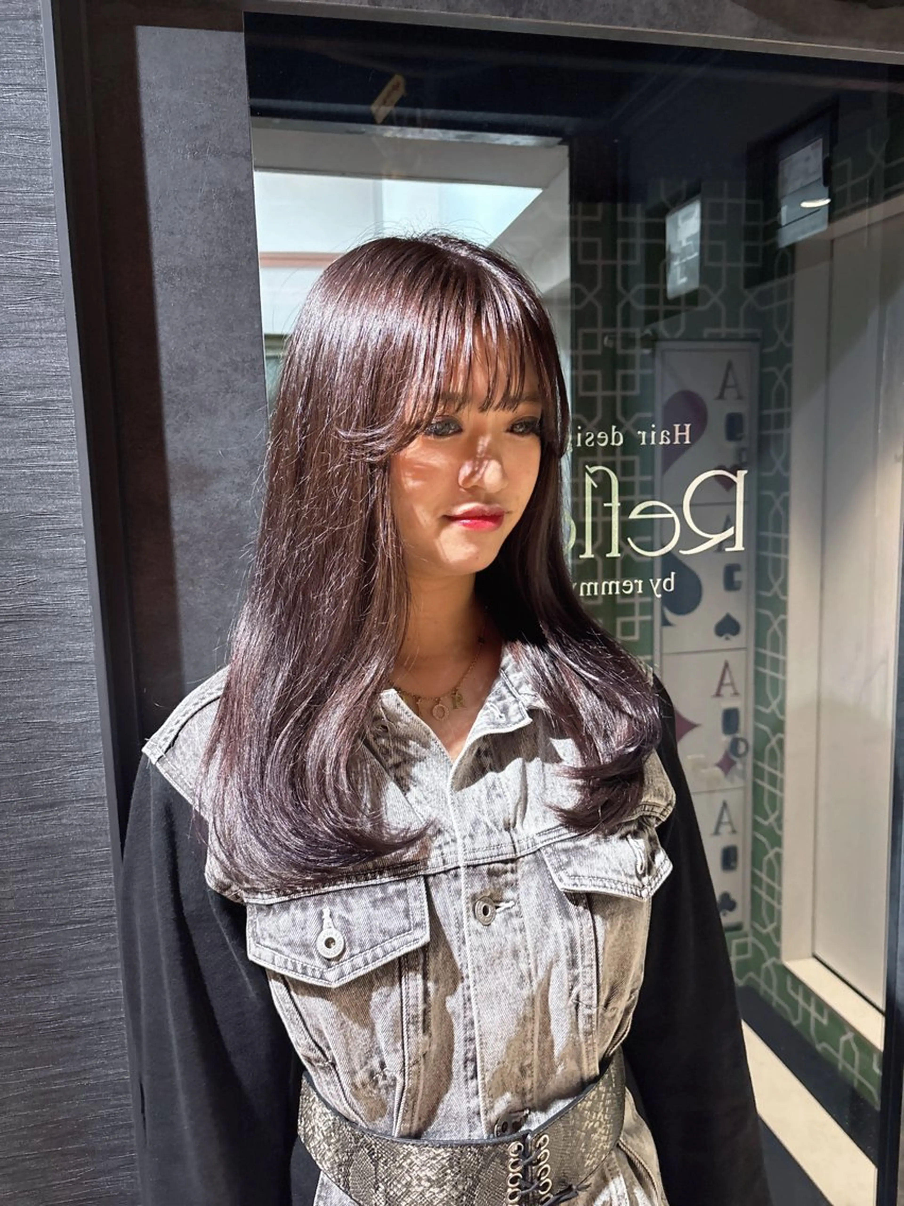 セミロング アッシュ 髪質改善 【髪質改善特化】 新宿/縮毛矯正/セラのヘアスタイル