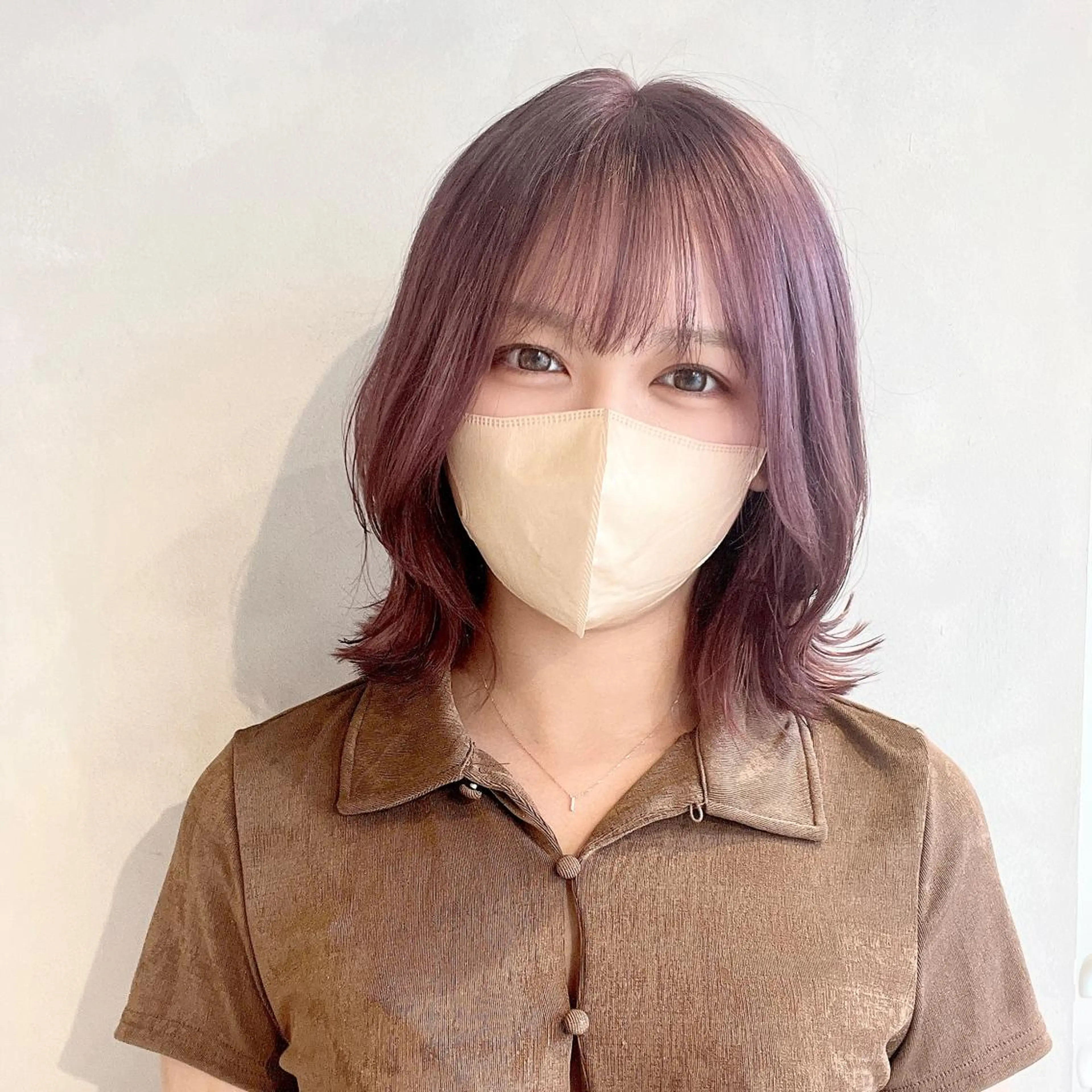 ミディアム カラー 髪質改善⌇﻿透明感 カラー⌇﻿川上葵のヘアスタイル