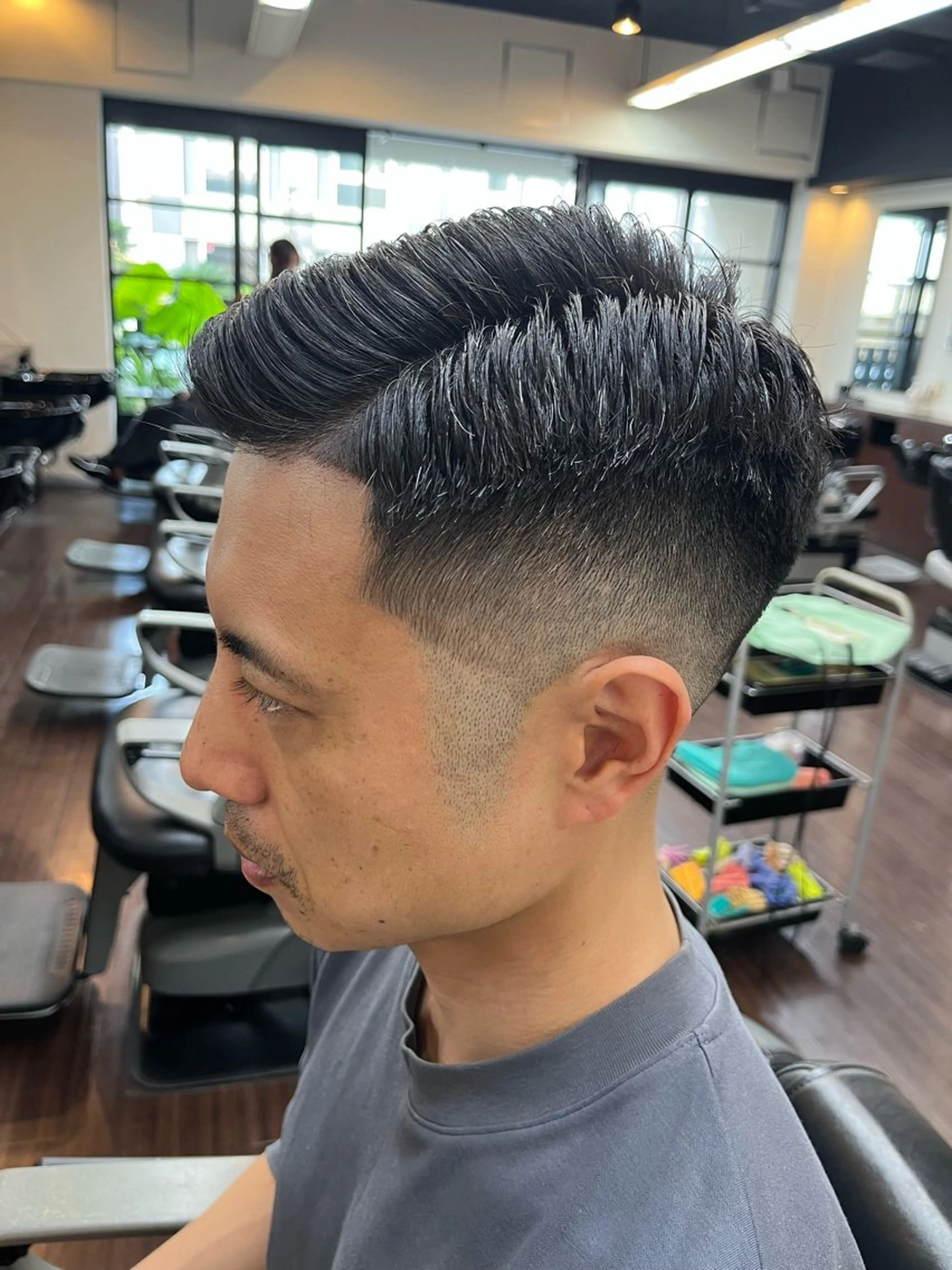 ショート パーマ メンズ フェードカット メンズパーマ ＢＡＲＢＥＲ koyoのヘアスタイル