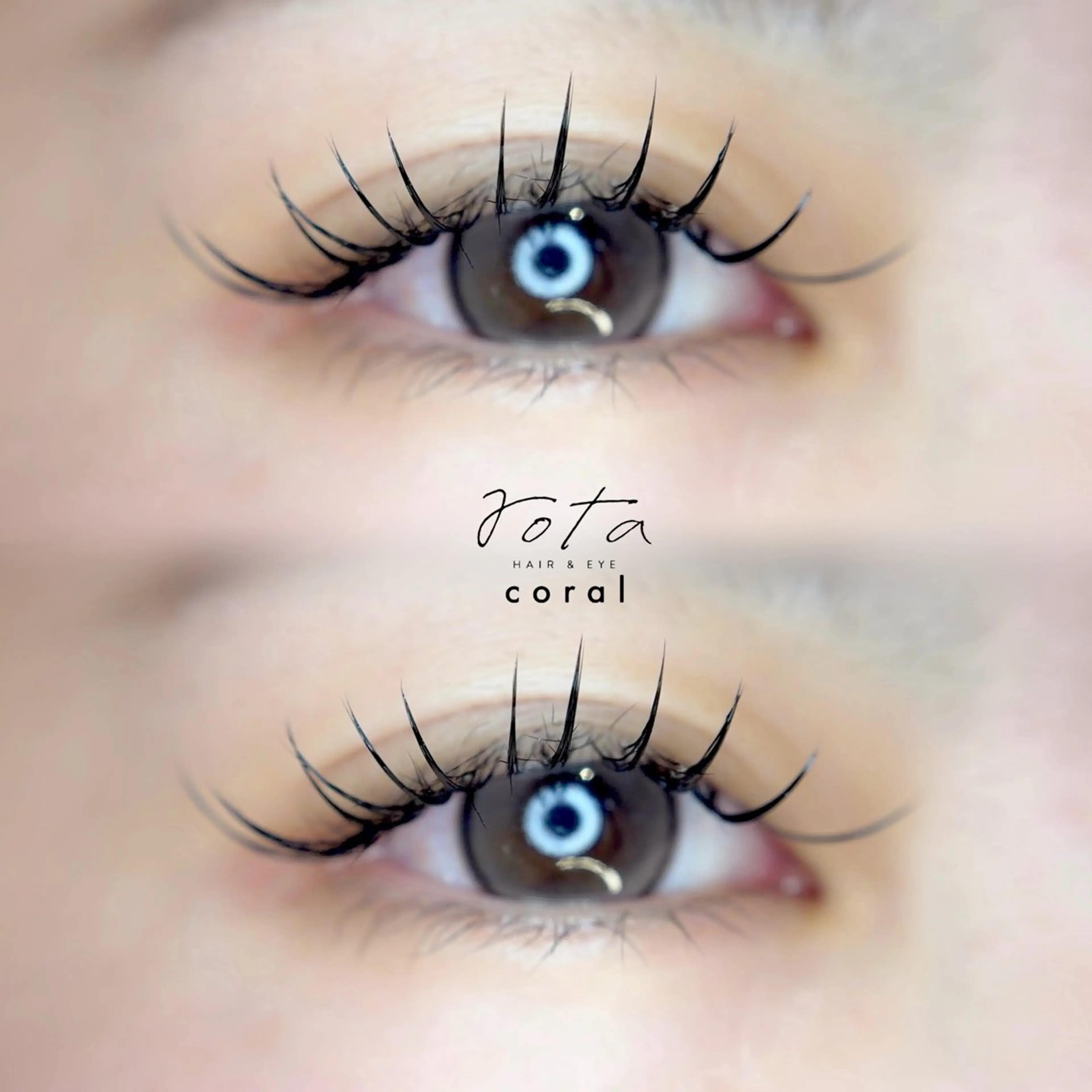 マツエク・マツパ Cカール フラットラッシュ Jカール マツエク ゆら🫧rota coral🫧のマツエク・マツパデザイン