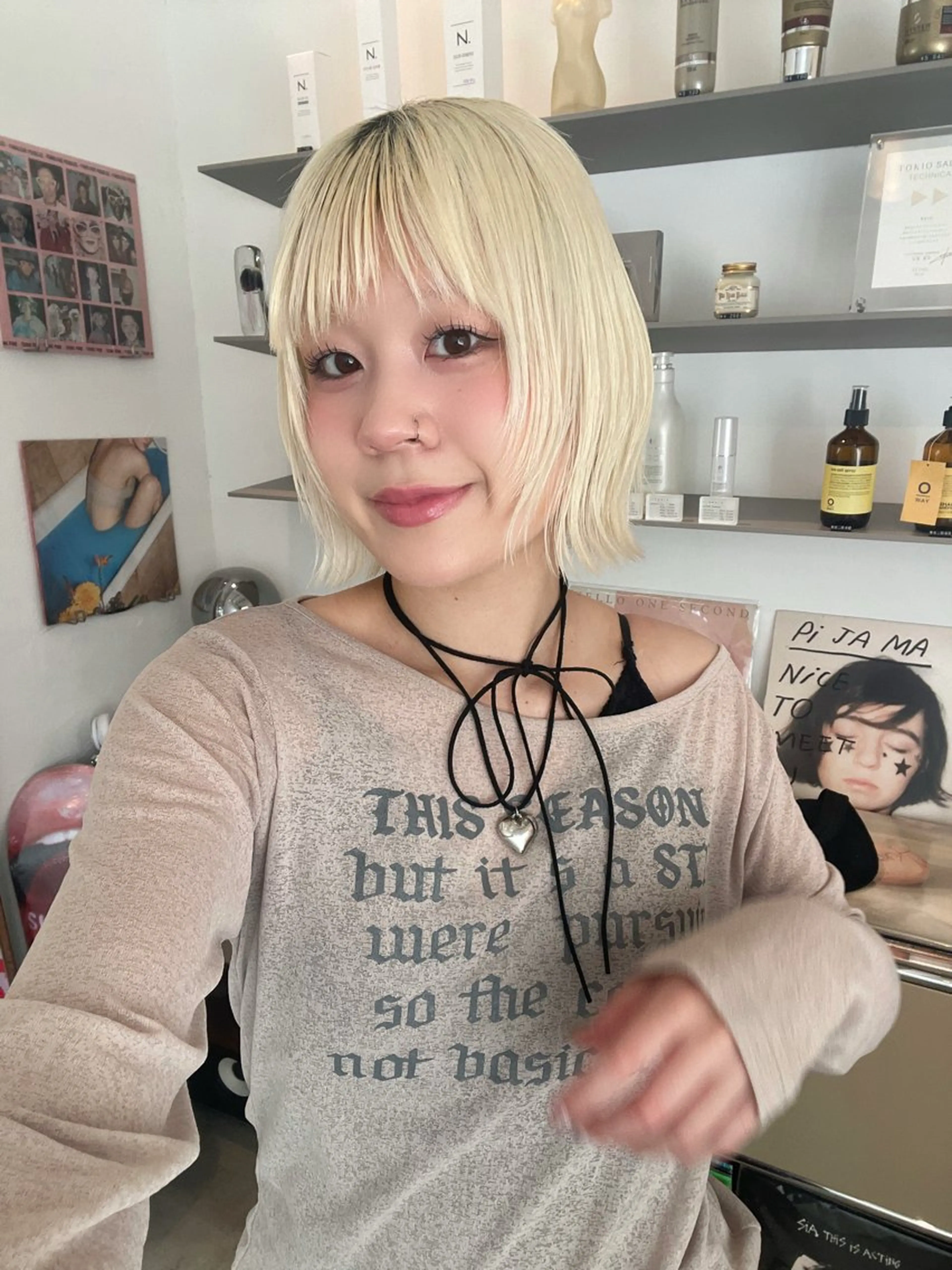 ショート ボブレイヤー ボブ レイヤーカット HITOMI 福岡パーマのヘアスタイル