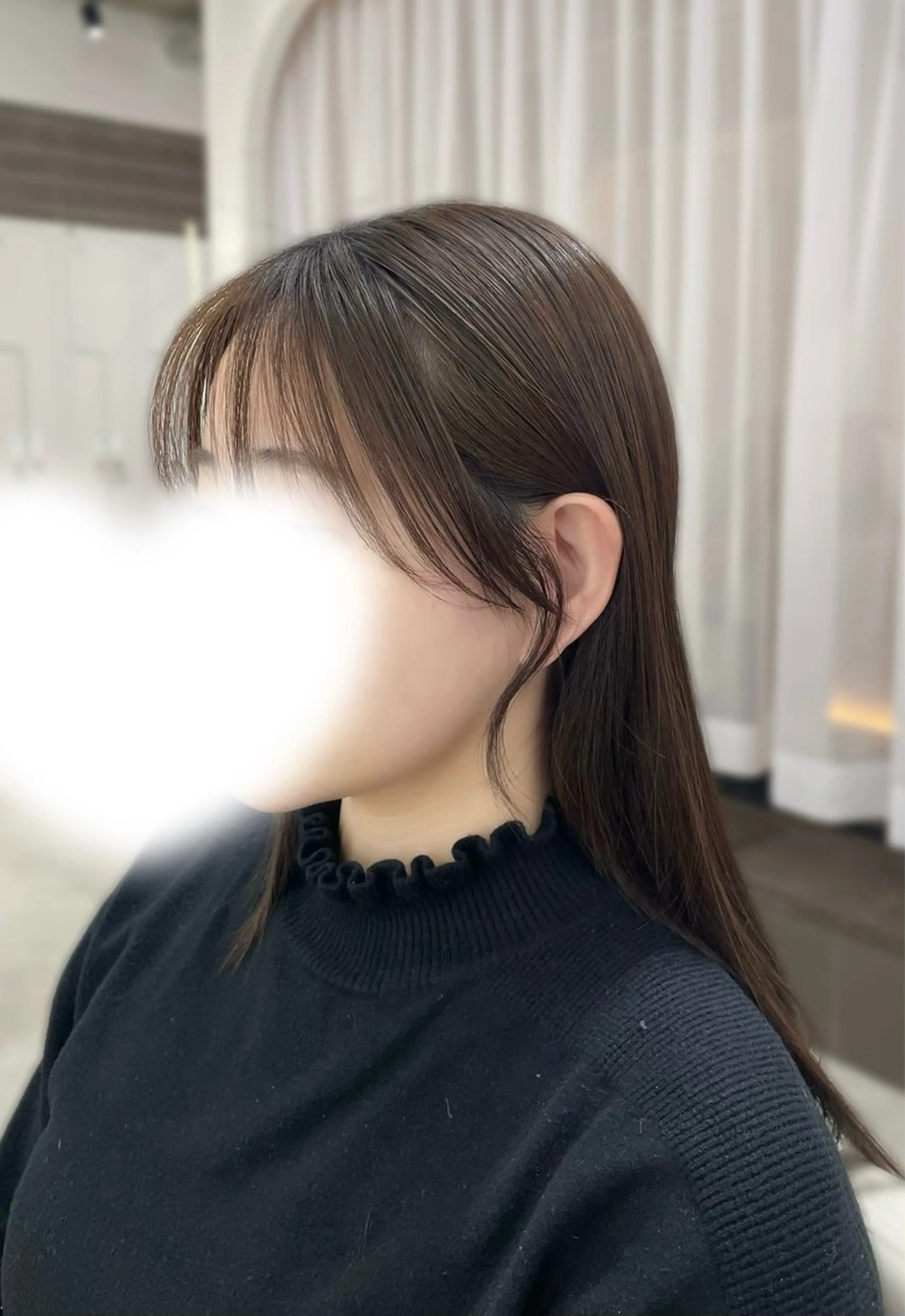 セミロング 顔周りカット i.+odori所属・Miu🤍透明感カラ ー🫧ショートカットのヘアスタイル