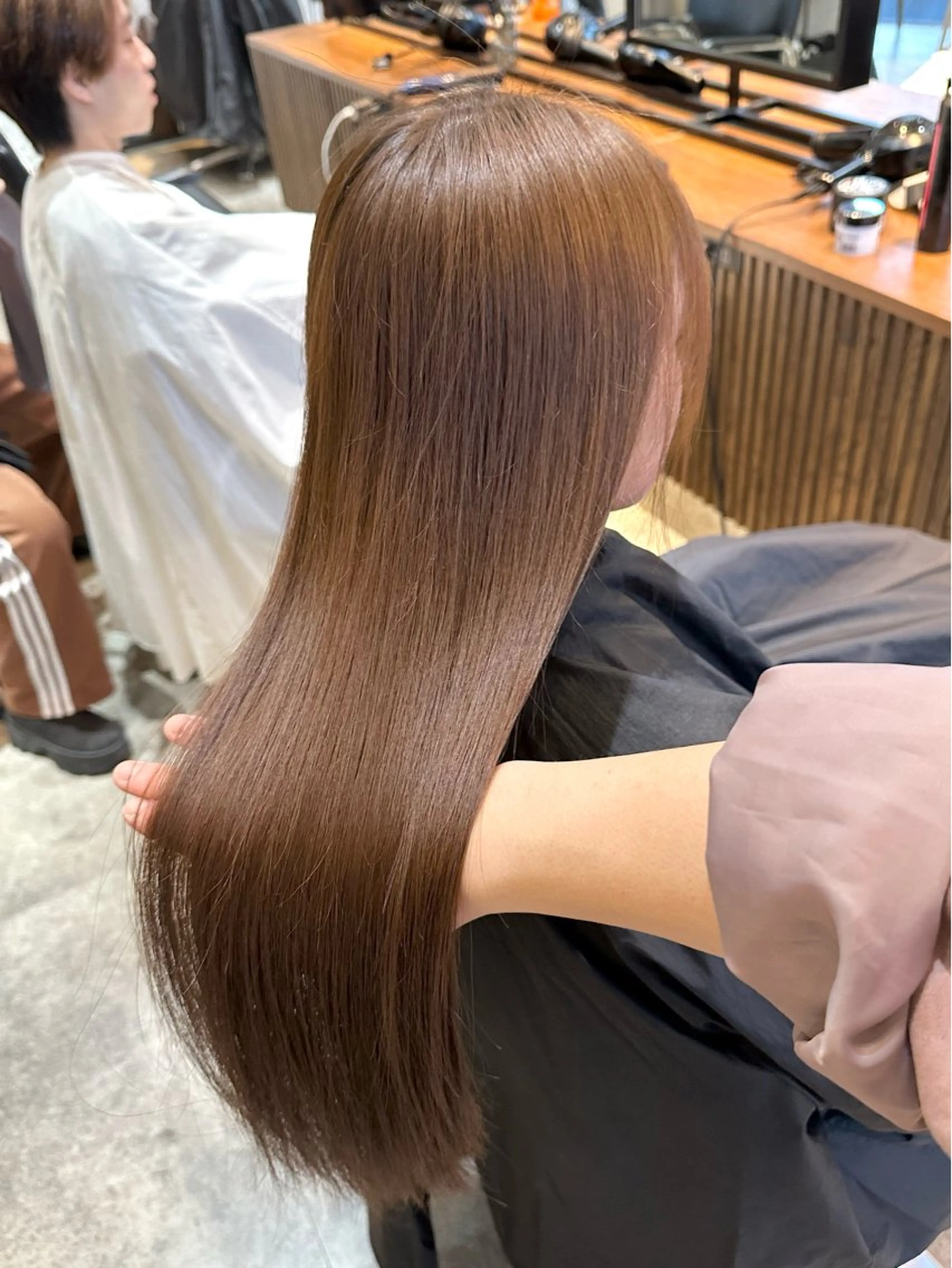 ミディアム カラー ベージュカラー ヘアカラー トリートメント レイヤー/ハッシュ 渋谷/サッタのヘアスタイル