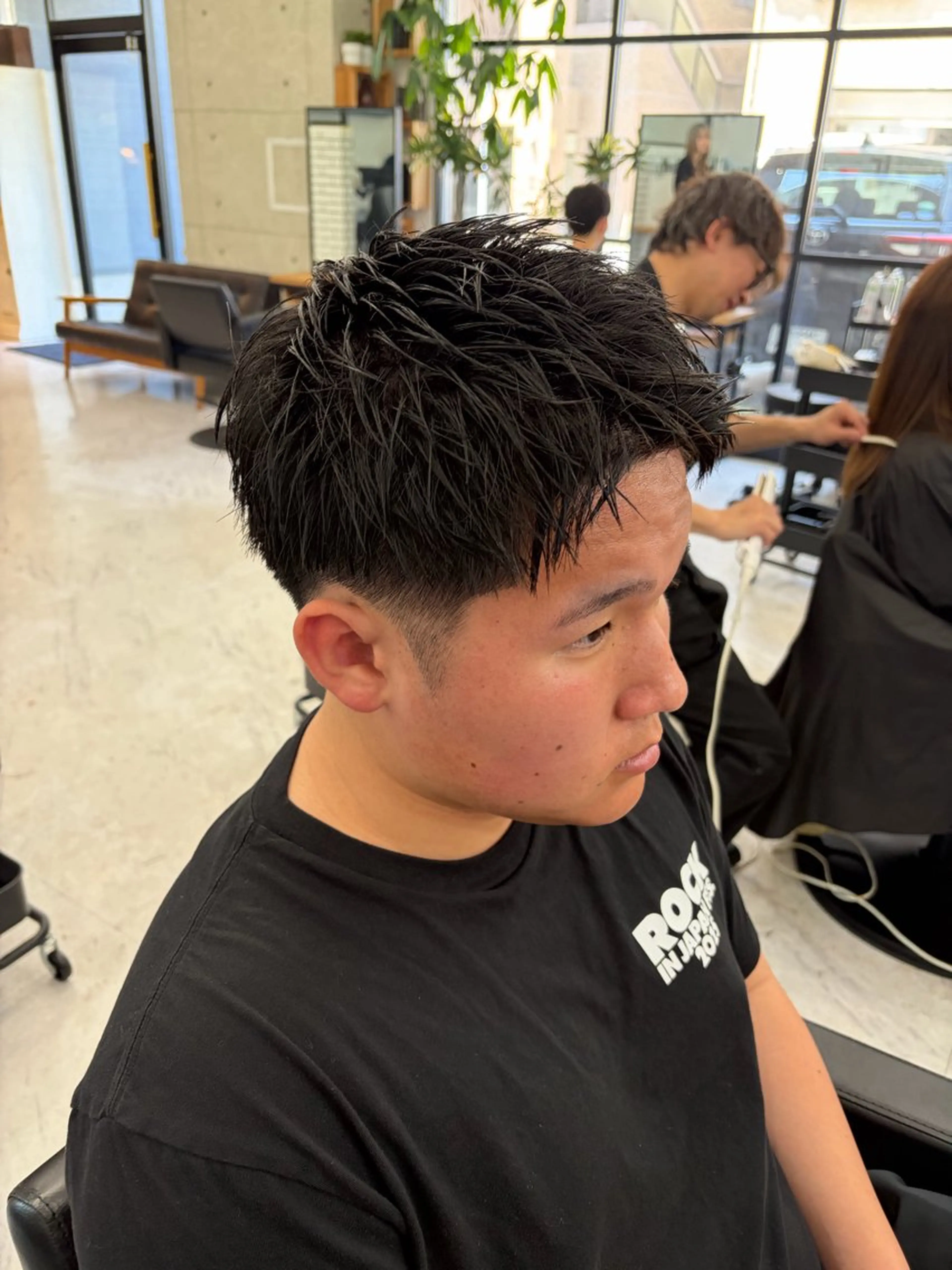 ショート メンズ カット メンズパーマ ヘアカラー大成のヘアスタイル