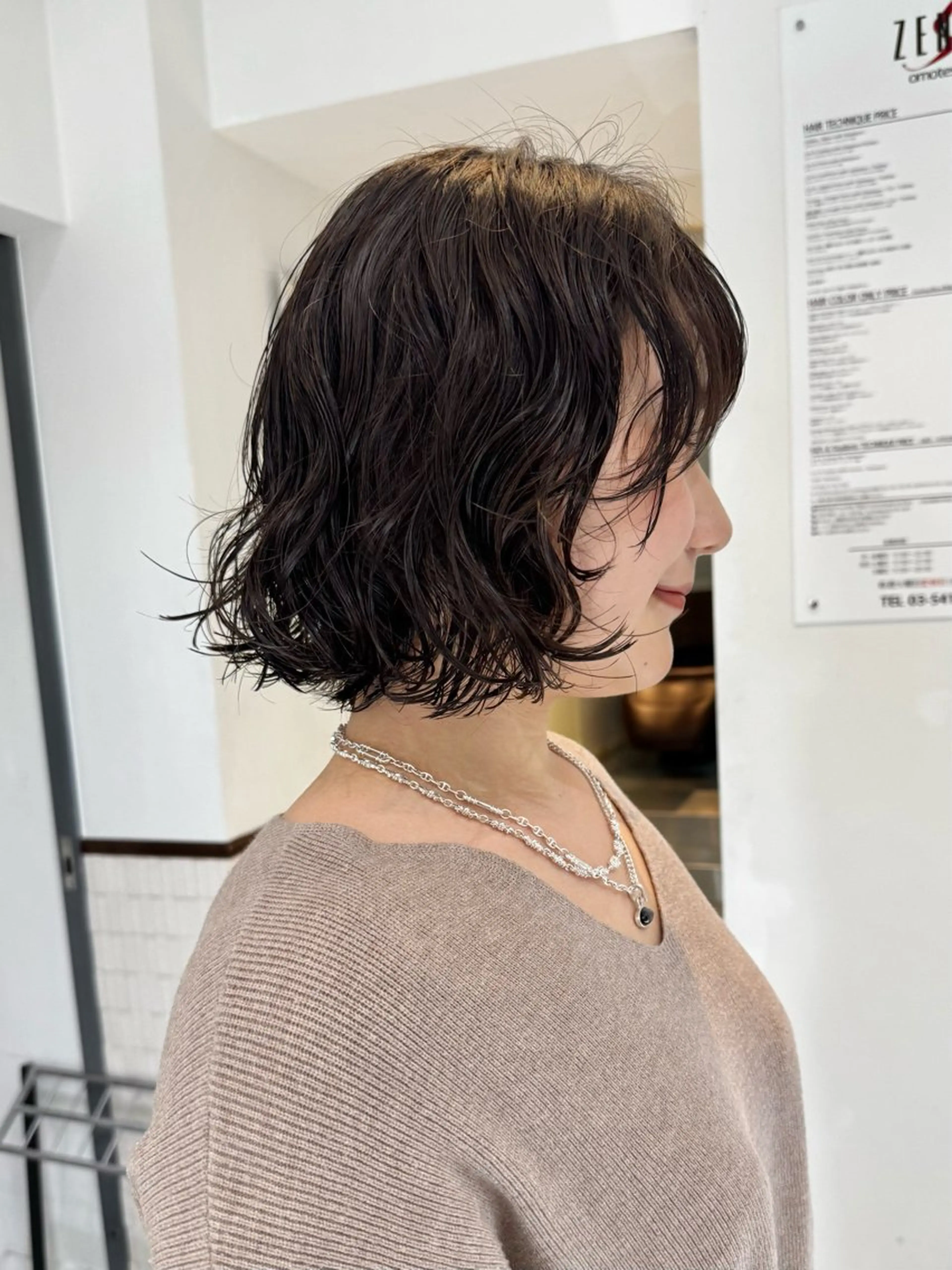 ショート パーマ ボブ デジタルパーマ 🌀ボブ　萩原　龍のヘアスタイル