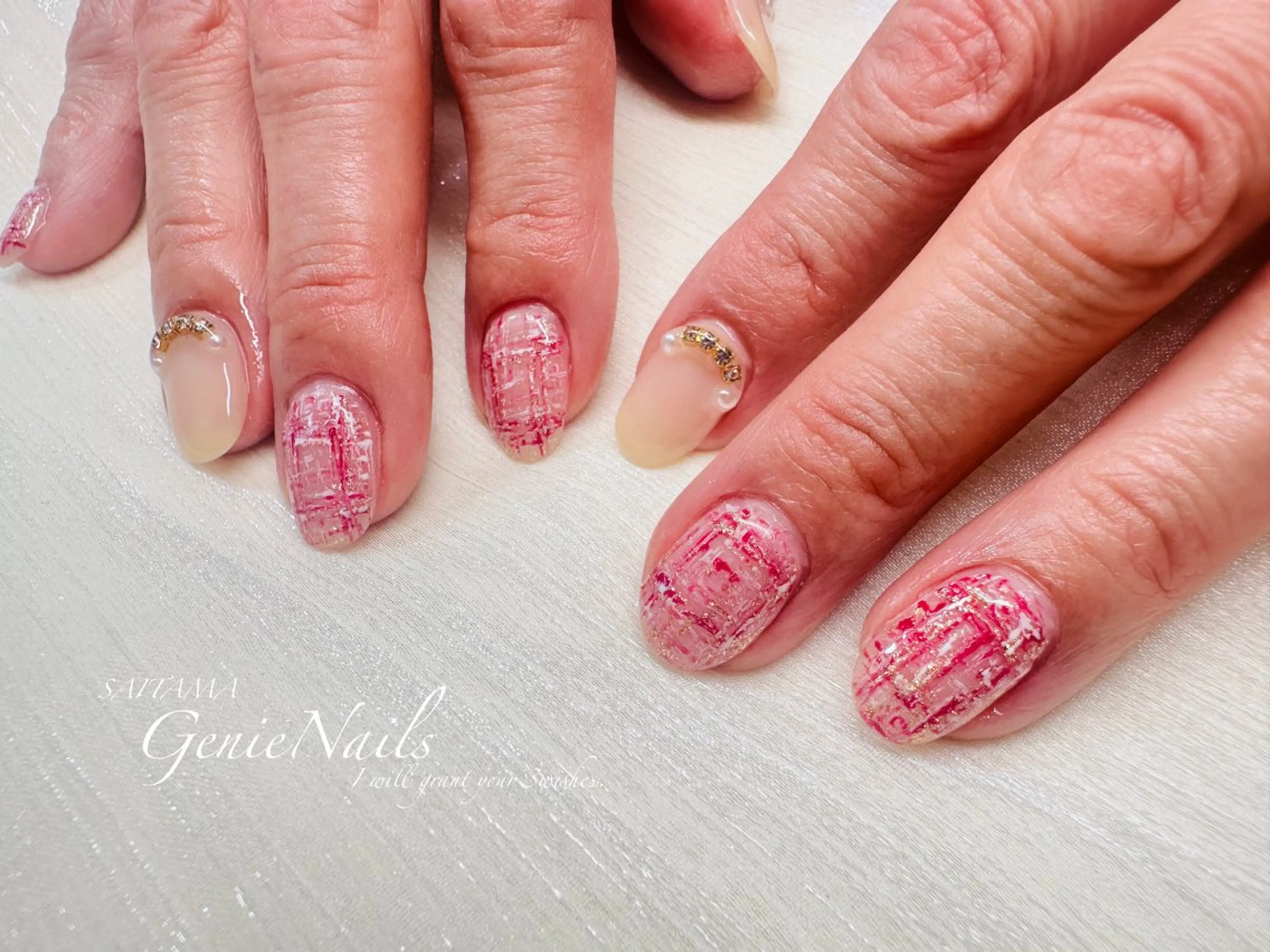 メンズ ネイル アートネイル 氷ネイル・うるうるネイル ロングネイル メンズネイル 持ち込み Genie Nailsのネイルデザイン