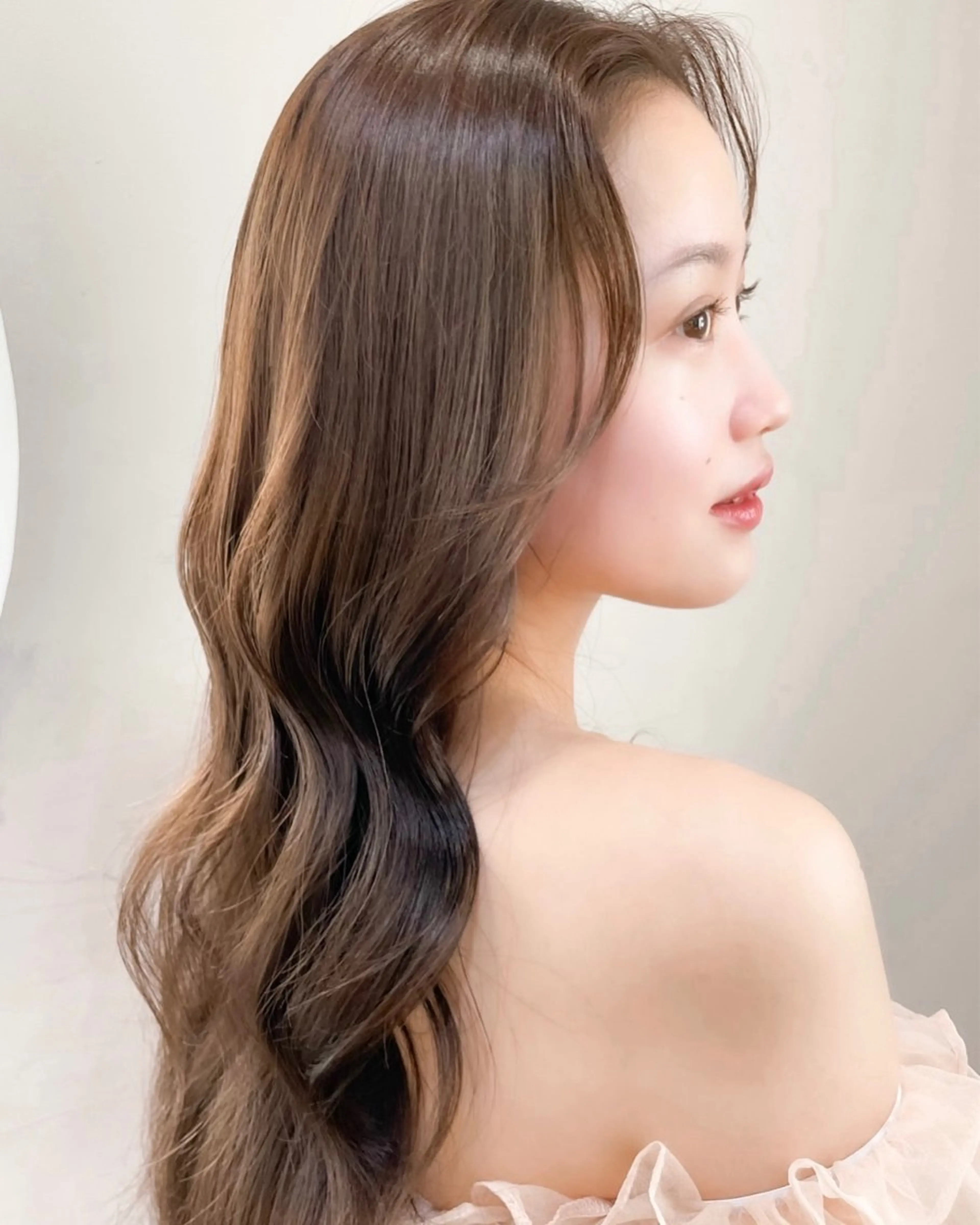 セミロング ボブ ハイライト 髪質改善 🍑韓国girly Saaya🍑🪄のヘアスタイル