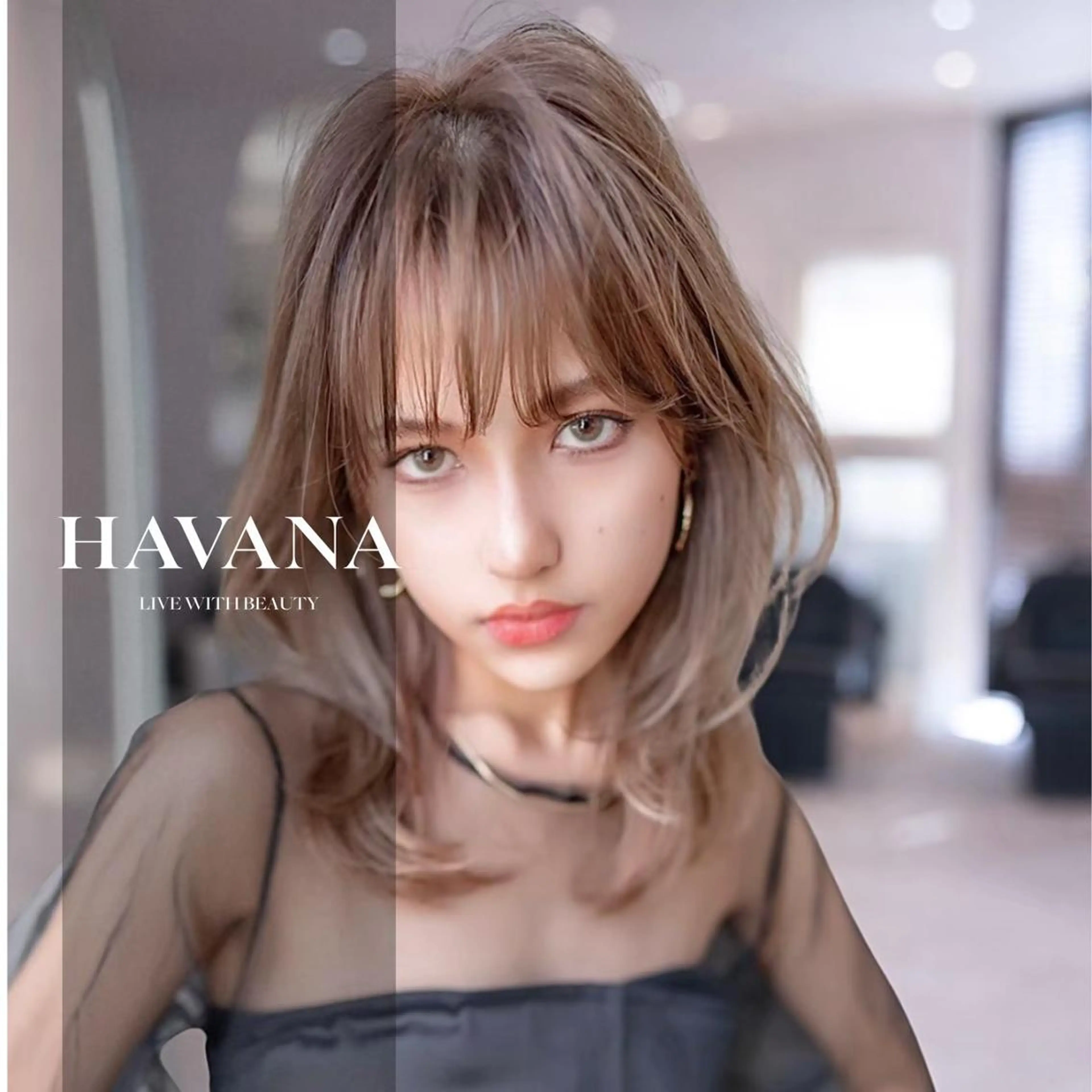 ミディアム カラー カット ヘアカラー トリートメント HAVANA 渋谷のヘアスタイル
