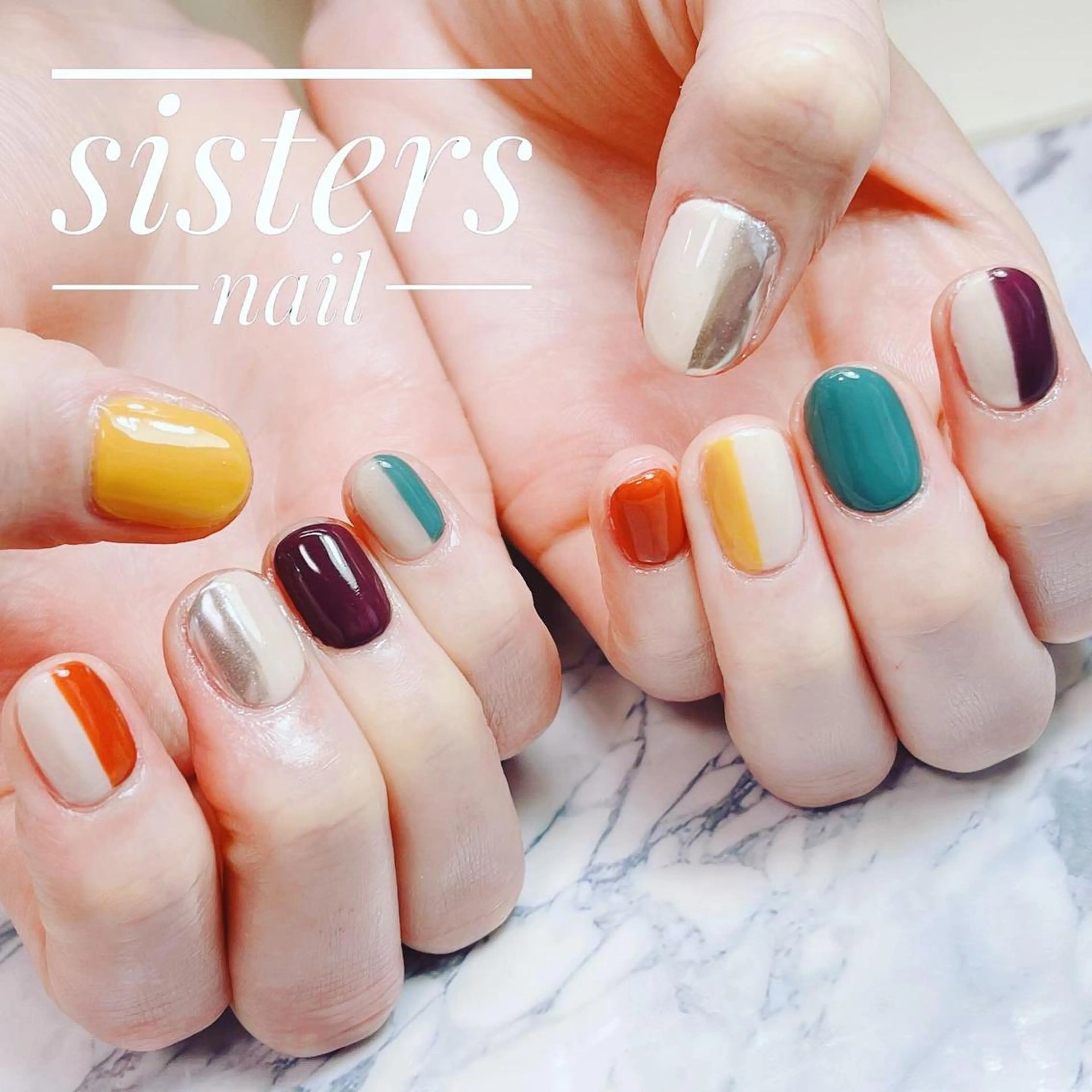 ネイル アートネイル ニュアンスネイル 夏ネイル sisters nail.fのネイルデザイン