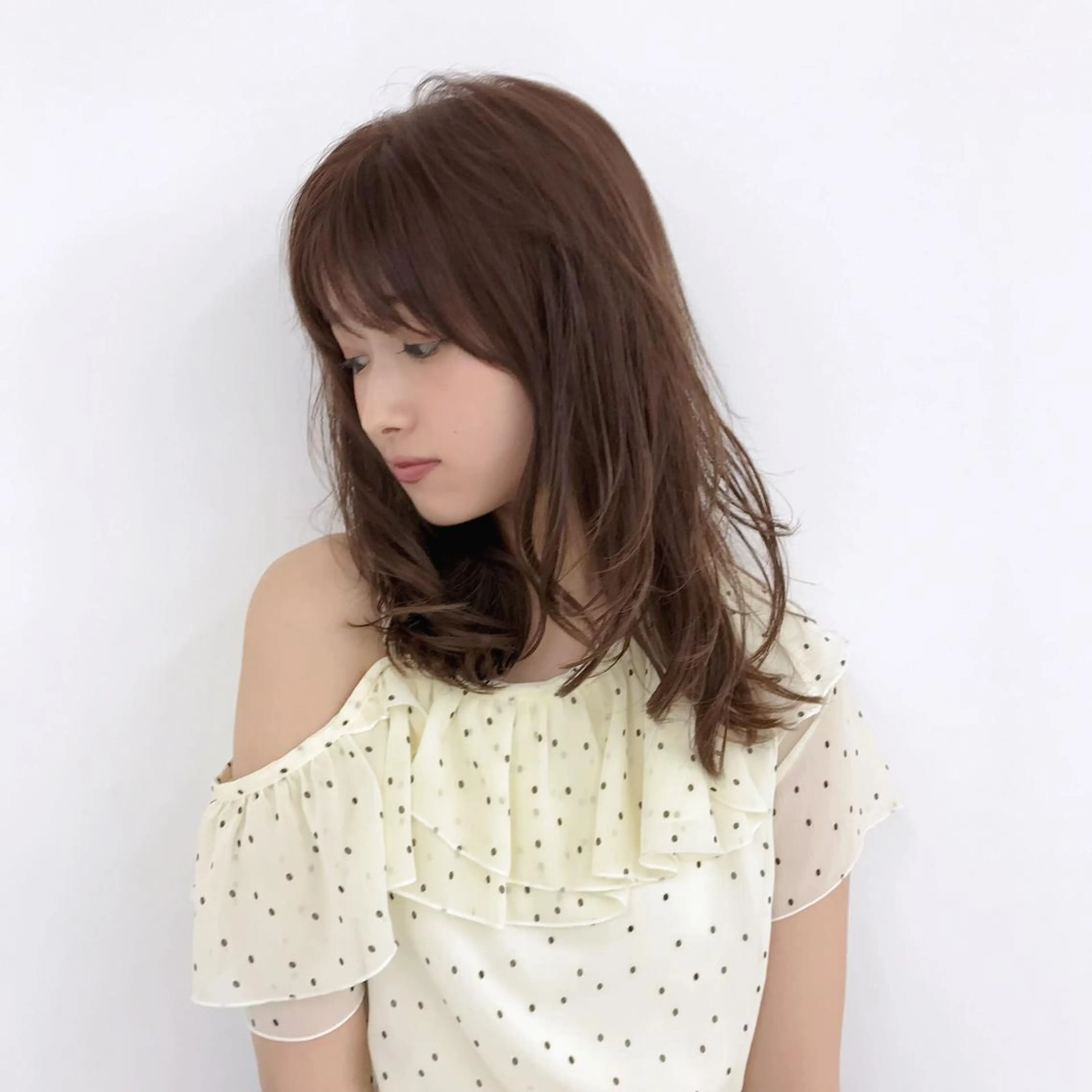 セミロング カラー 前田 敬太のヘアスタイル