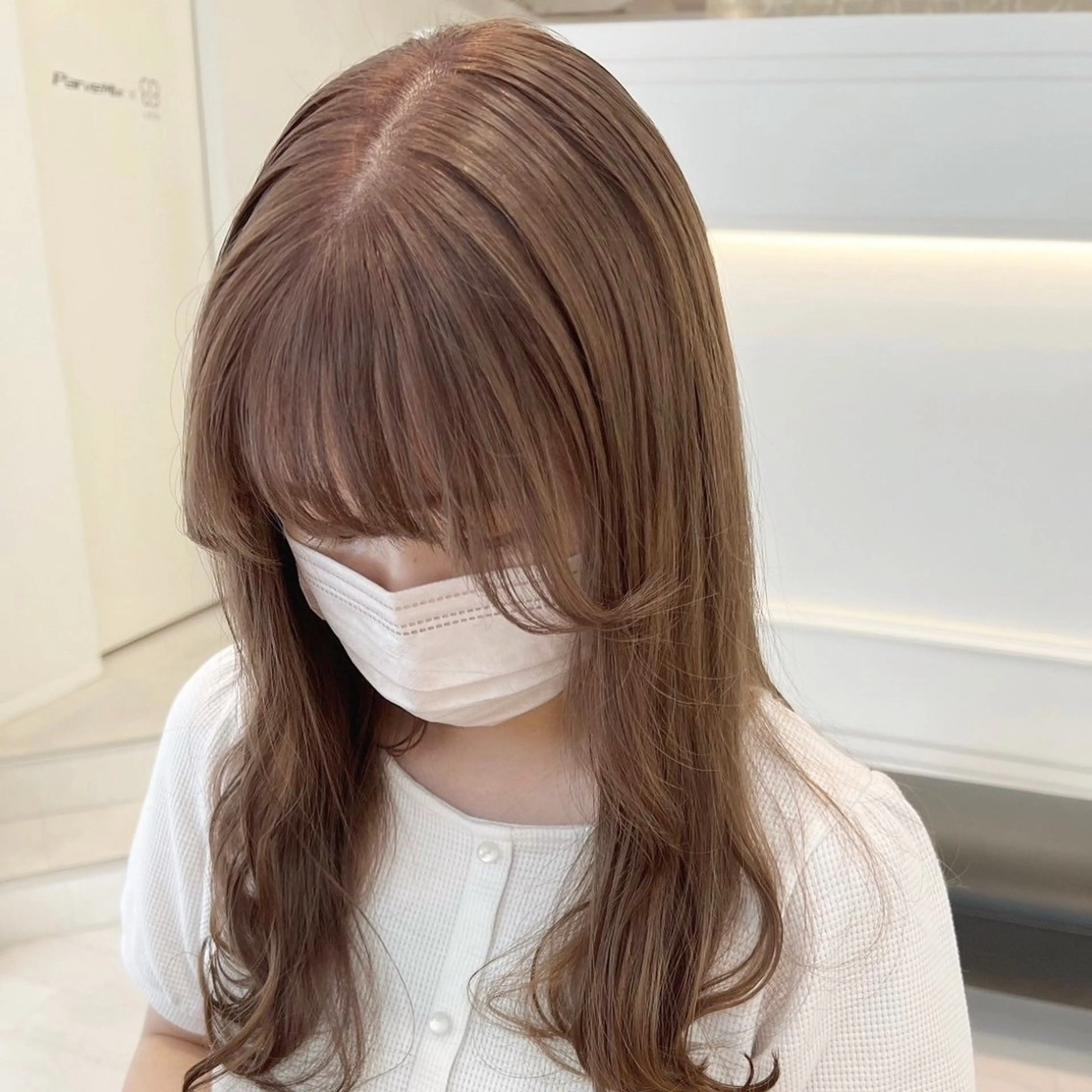 カラー ベージュカラー ミルクティーベージュ ParveMix￤ 出石 菜々🥂のヘアスタイル