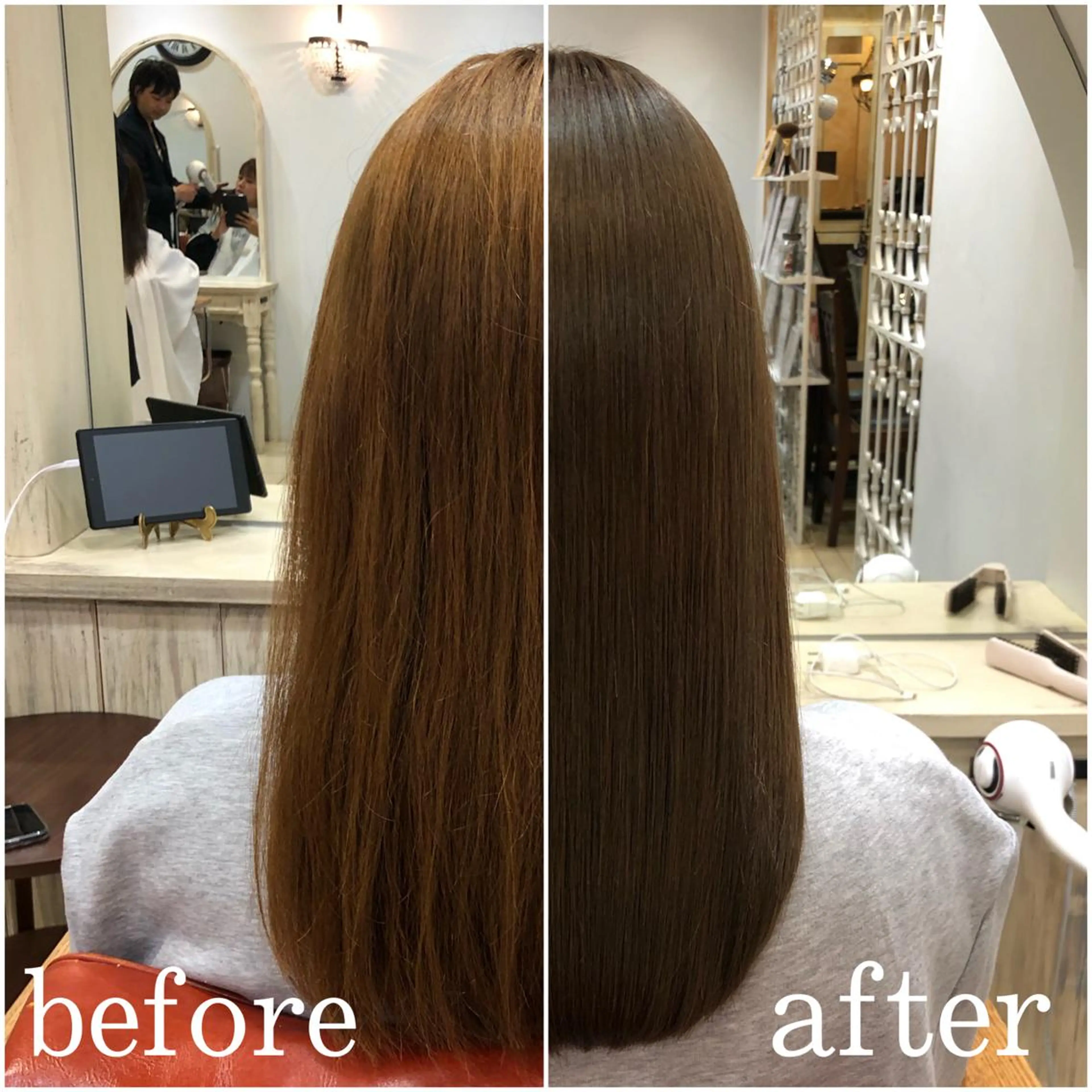 ロング カラー トリートメント 酸熱トリートメント \脱・うねり& 広がり/gite菊のヘアスタイル