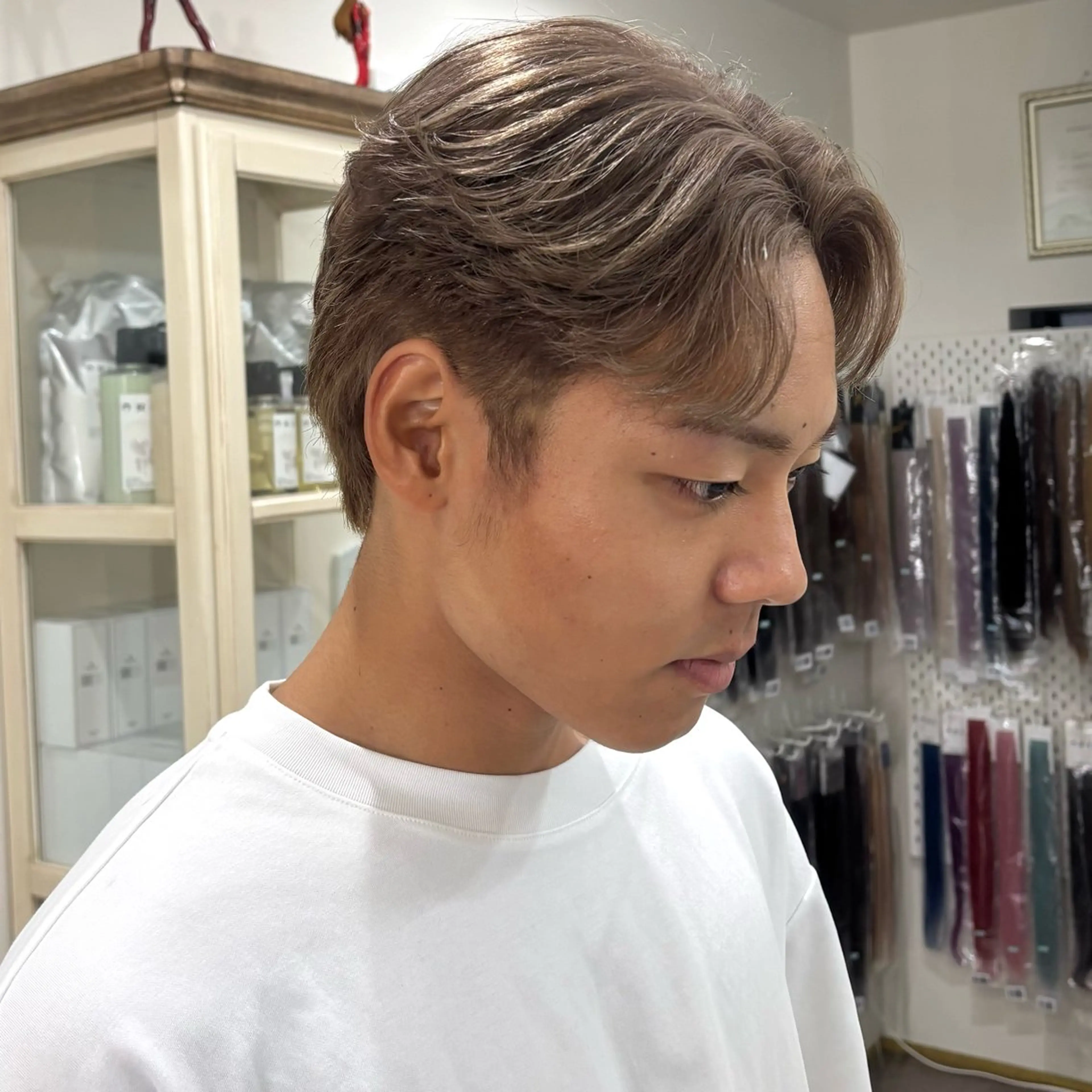メンズ ヘアカラー 美容室ORIKA AI レイヤーカットのヘアスタイル