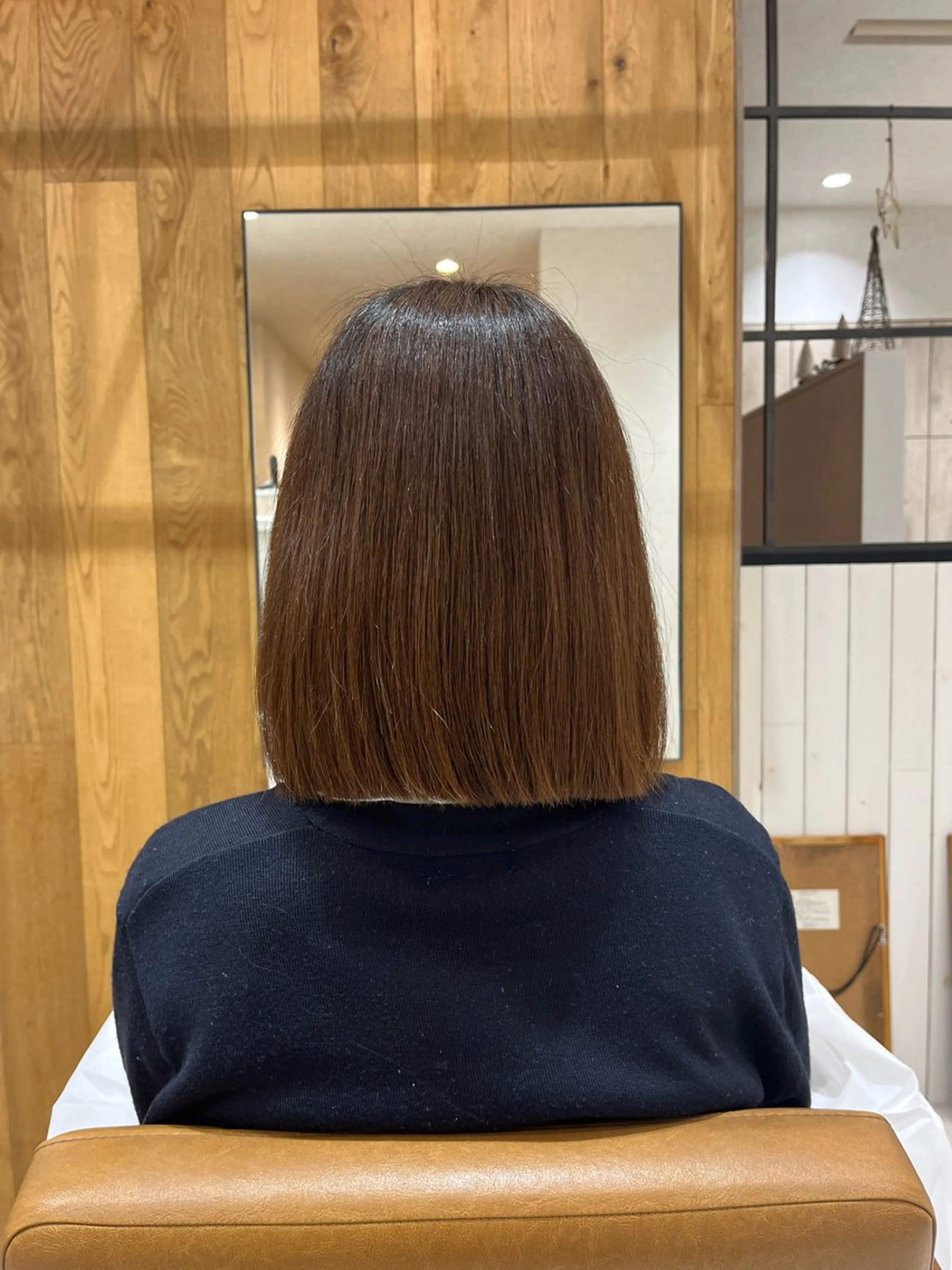 ショート 切りっぱなしボブ ボブ トリートメント 透明感カラー🌿 ｍｏｅのヘアスタイル