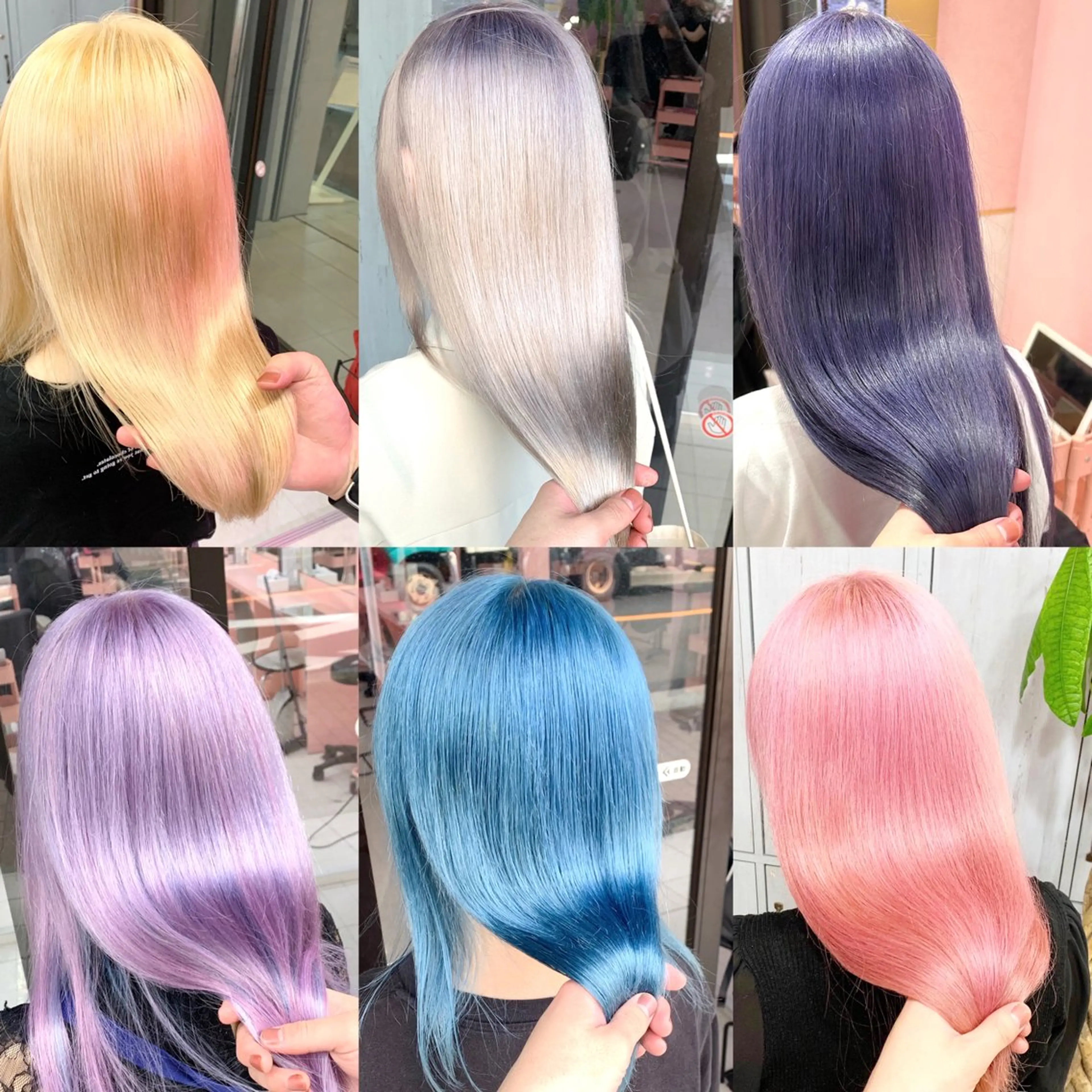 ロング アッシュ アッシュグレー アッシュグレージュ ミストバング ピンクブラウン ヘアカラー トリートメント ハイトーン髪質改善 🎀🐰堀川智史🎀のヘアスタイル