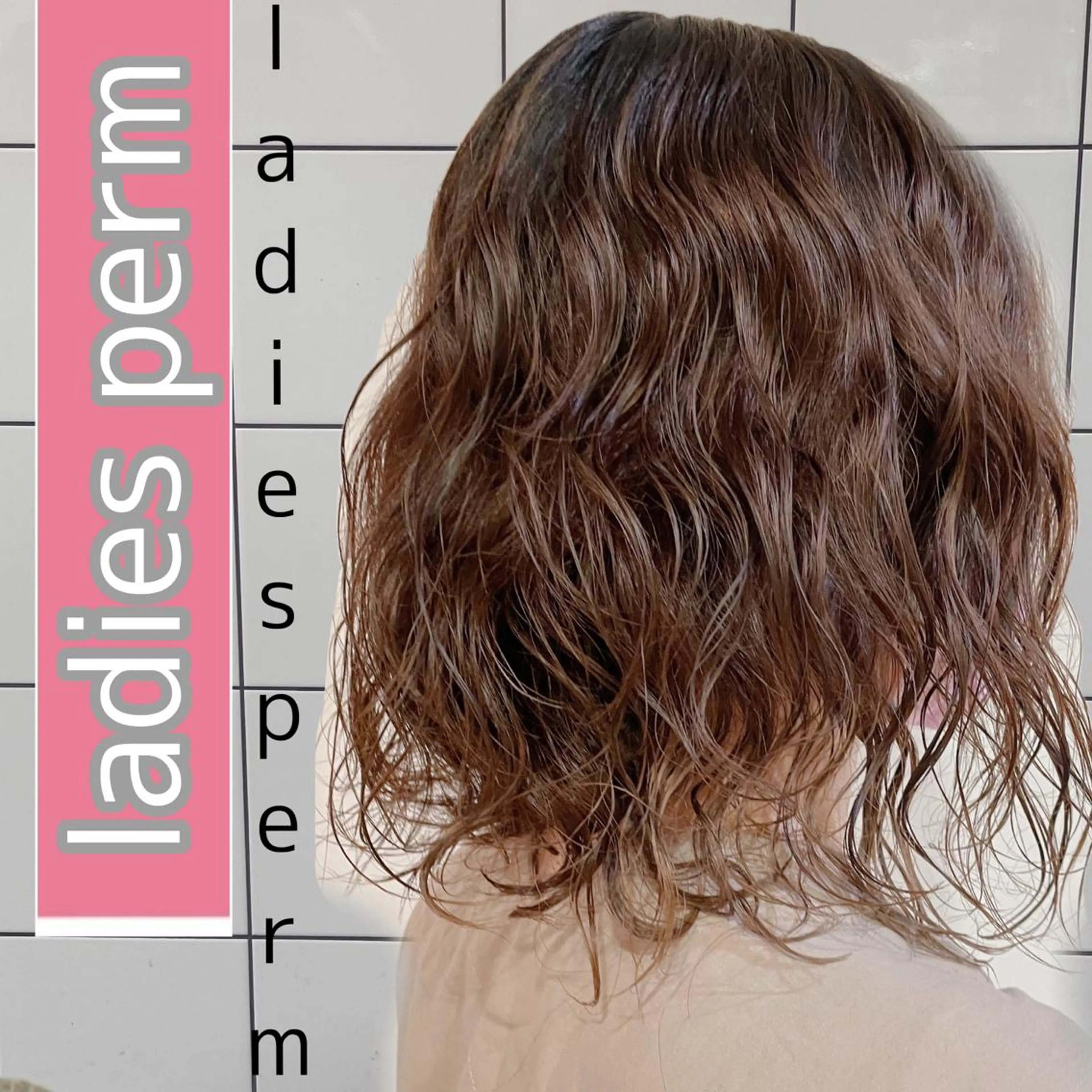 ショート パーマ なつき/艶ピンク/ girly hairのヘアスタイル